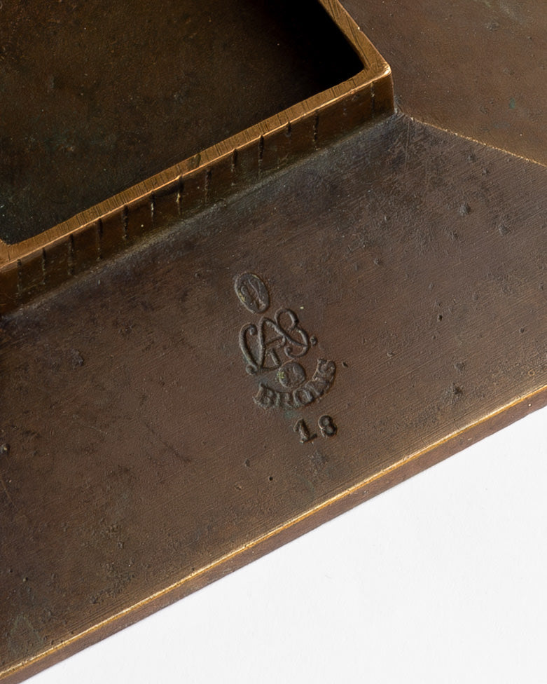 Art Deco Bronze Tray by GAB, 1930s, Sweden — alternate view