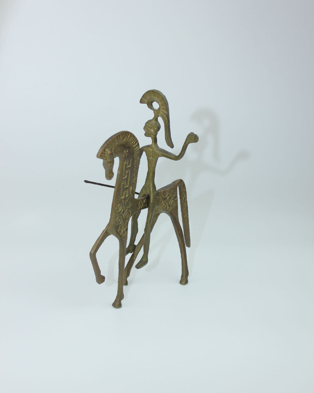 Brass Sculpture Mid-20th Century — top view highlighting intricate details