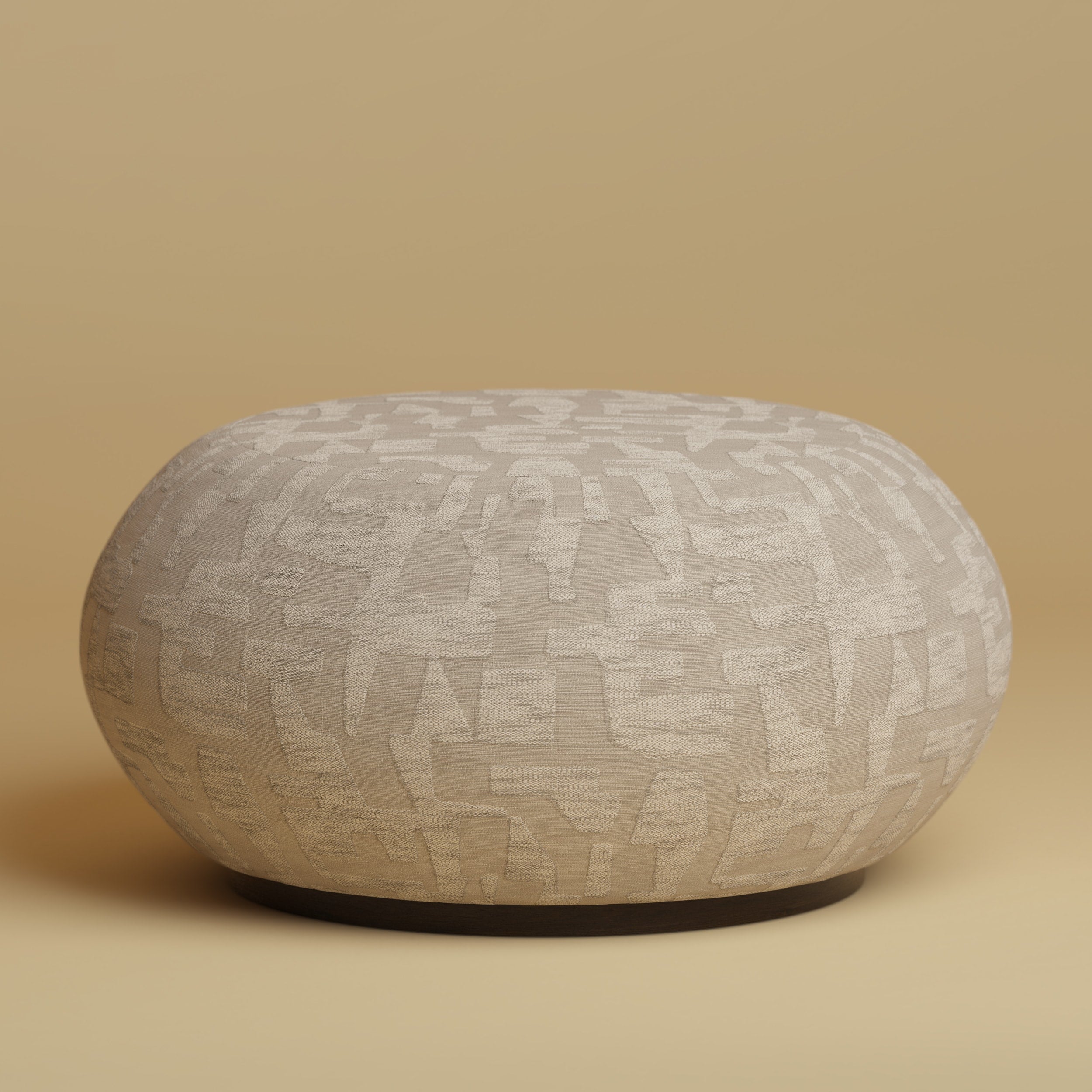 Wooden Stool Pouf - KUNA Series in Smoked Oak by Lebanto | The Oblist