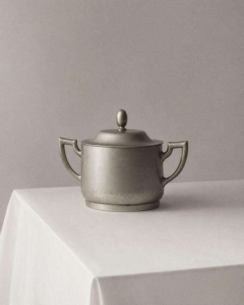 Vintage 1950s Silver Plated Lidded Box, Elegant Two Handle Design with Classic Form, Table Accent, Timeless Serving Piece, Noble Gift Idea by Bottega Jacobs