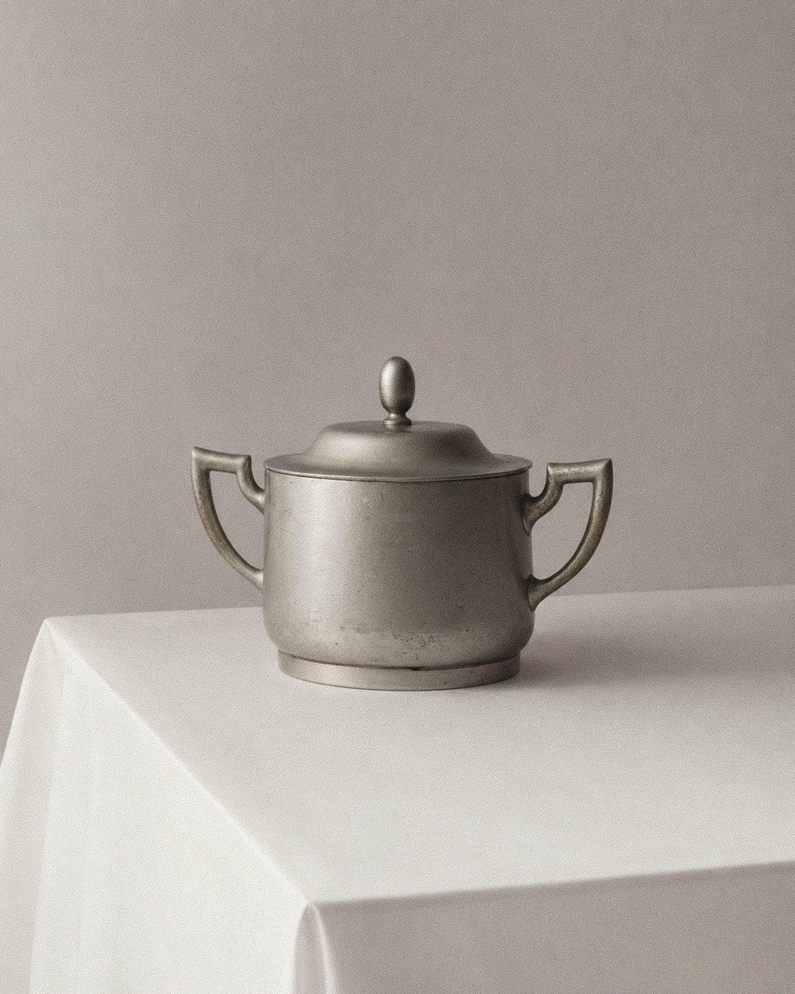 Vintage 1950s Silver Plated Lidded Box, Elegant Two Handle Design with Classic Form, Table Accent, Timeless Serving Piece, Noble Gift Idea by Bottega Jacobs