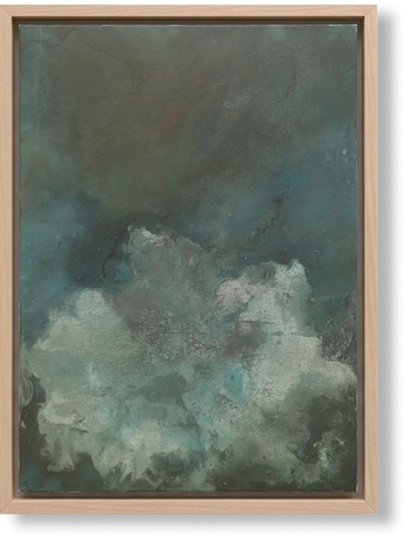 Aetherium by Jenna Bitar | The Oblist — contemporary acrylic painting, teal tones