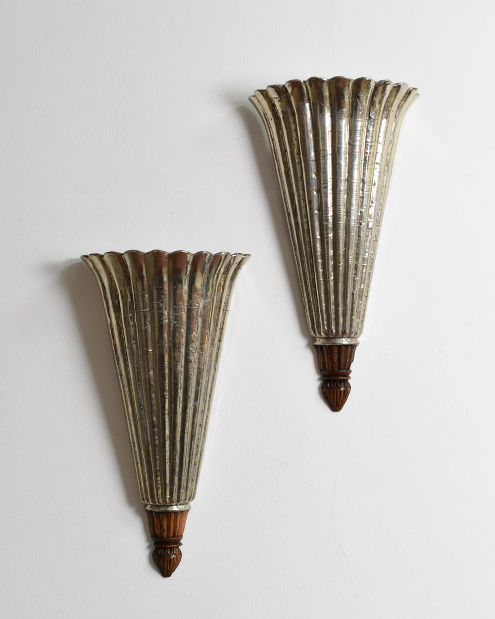 Pair of horn-shaped wall lamps, 1920s by Barracuda Interiors | The Oblist