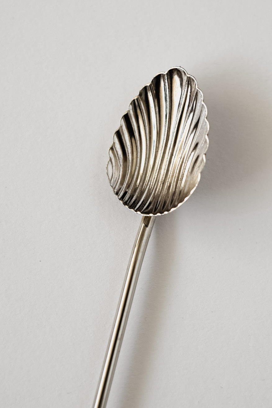 Silver-Plated Shell Cocktail Spoons — alternate view