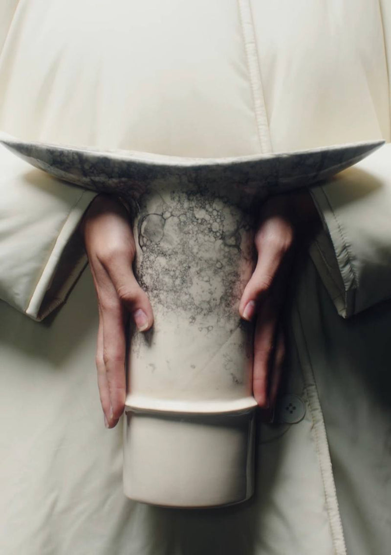 Dyka Ceramic Vase by ZEMNA | The Oblist — handcrafted marble finish