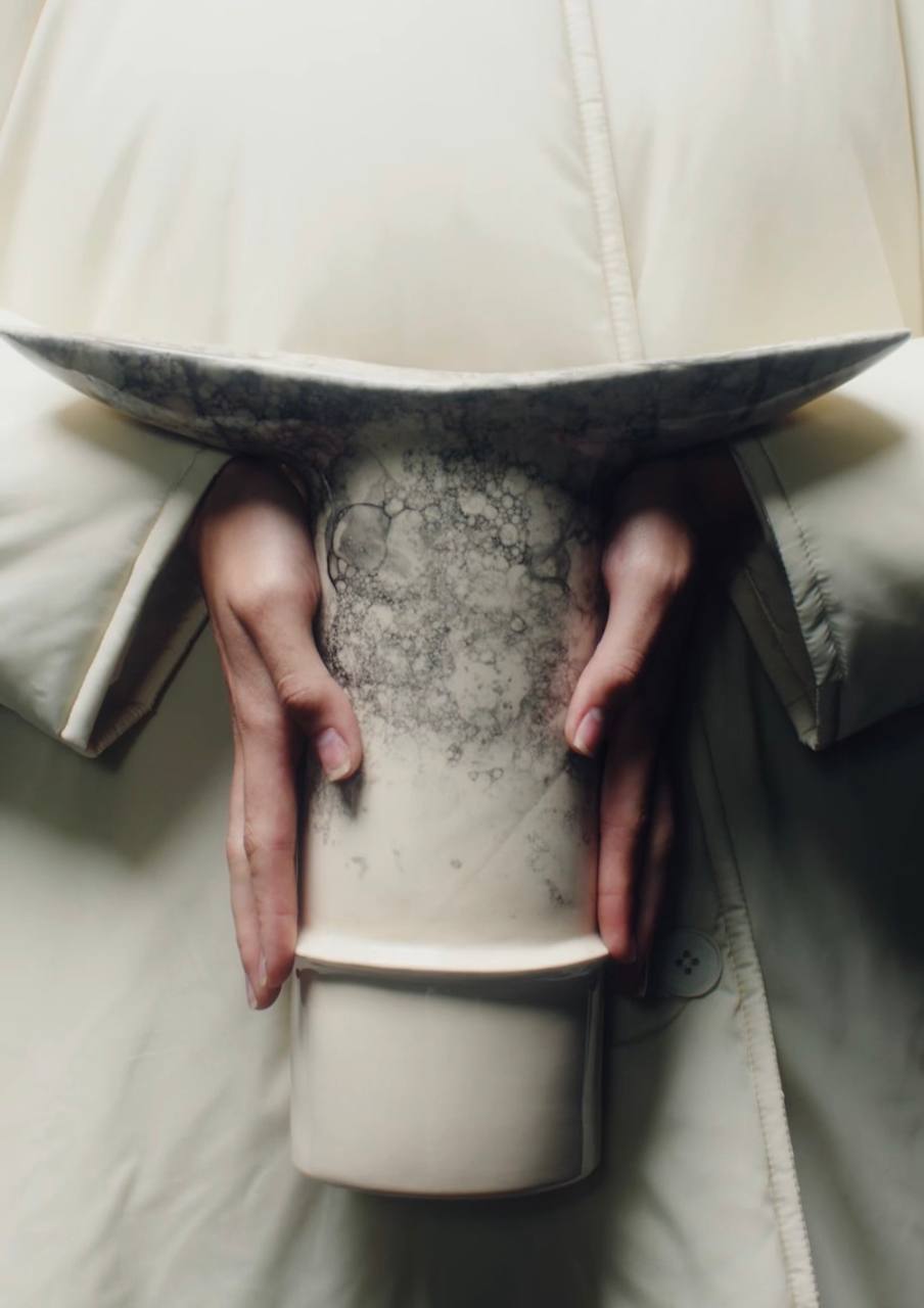 Dyka Ceramic Vase by ZEMNA | The Oblist — handcrafted marble finish