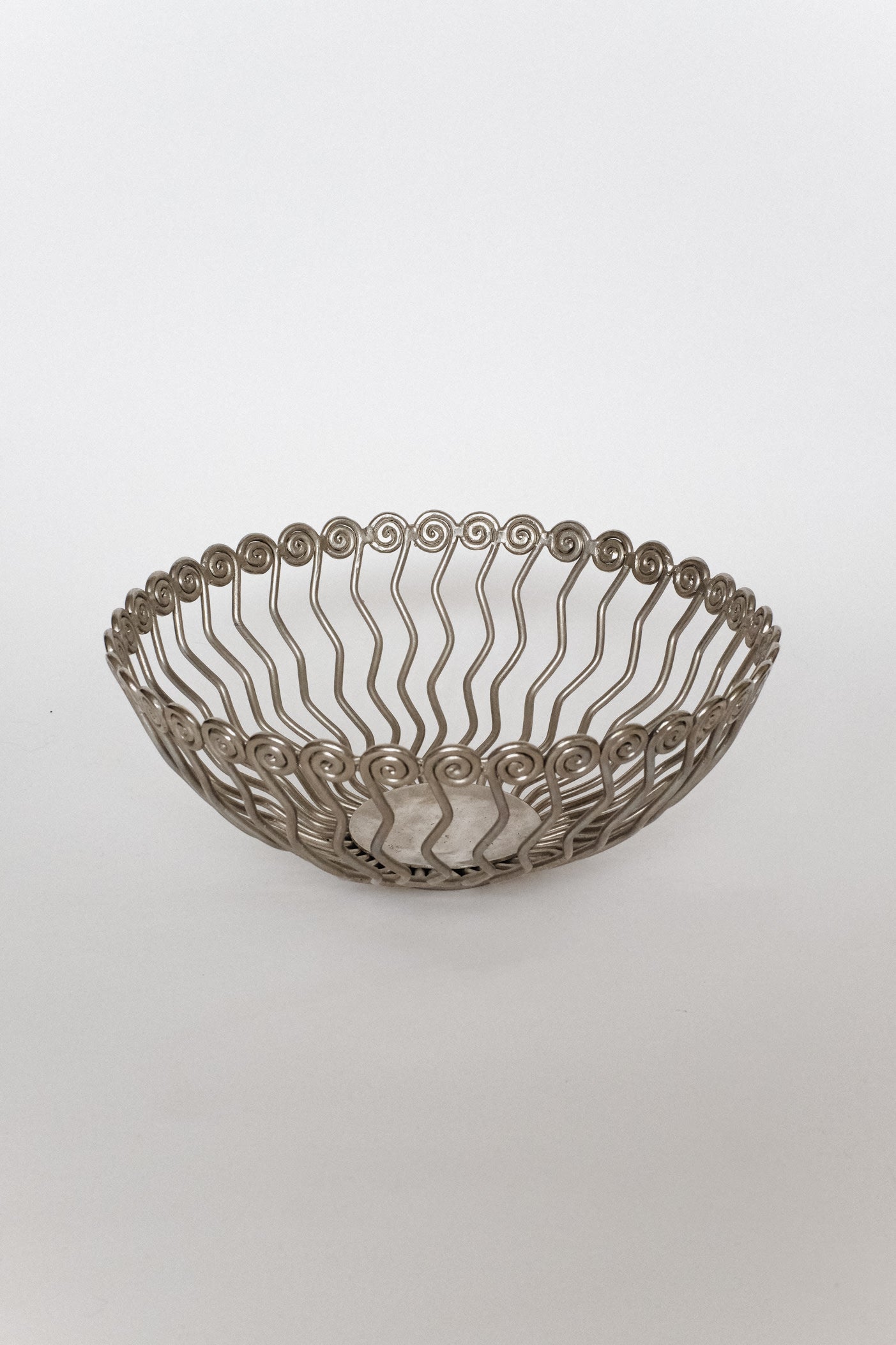 Large Decorative Bowl — close-up of intricate metal wire design