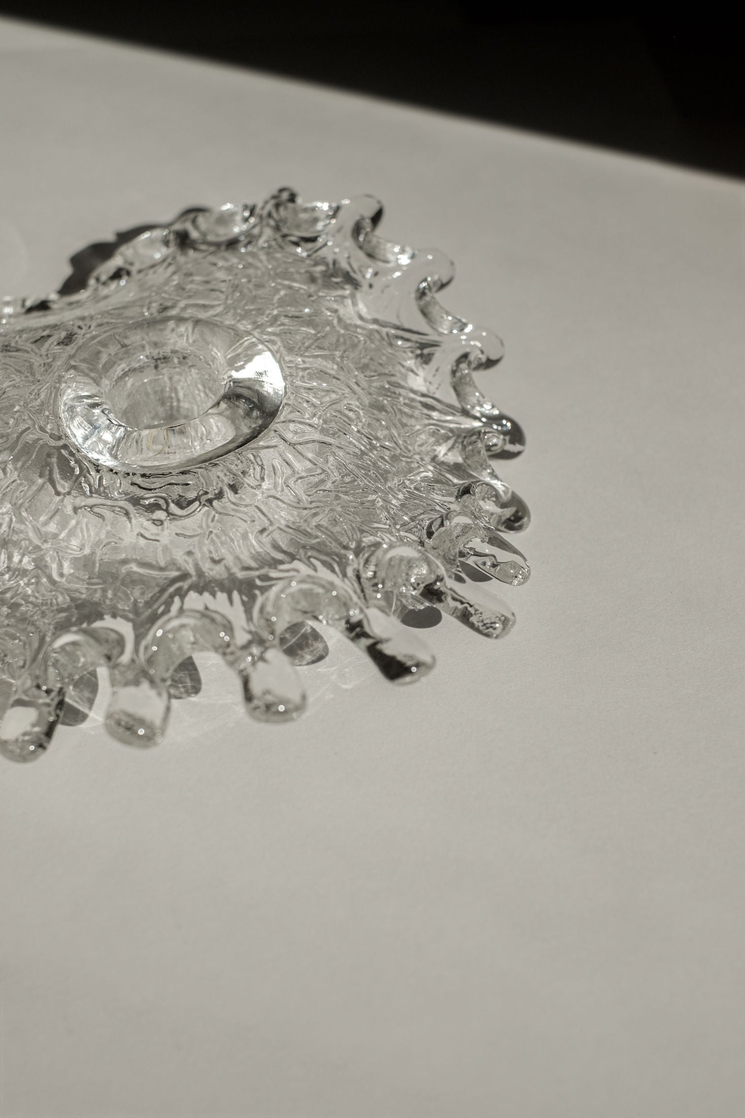Glass Candle Holder — side angle