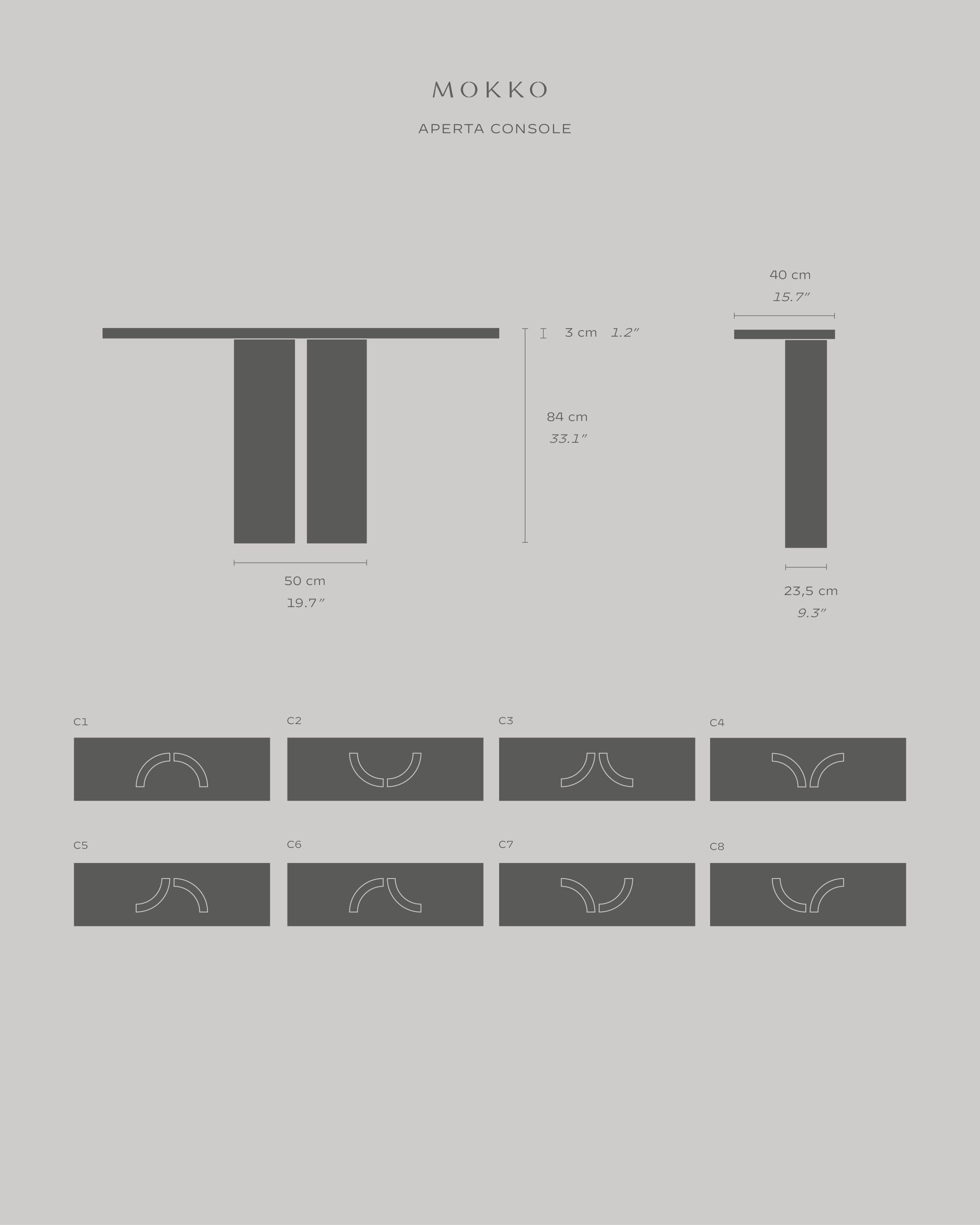 Aperta Console — detailed view of wooden table design