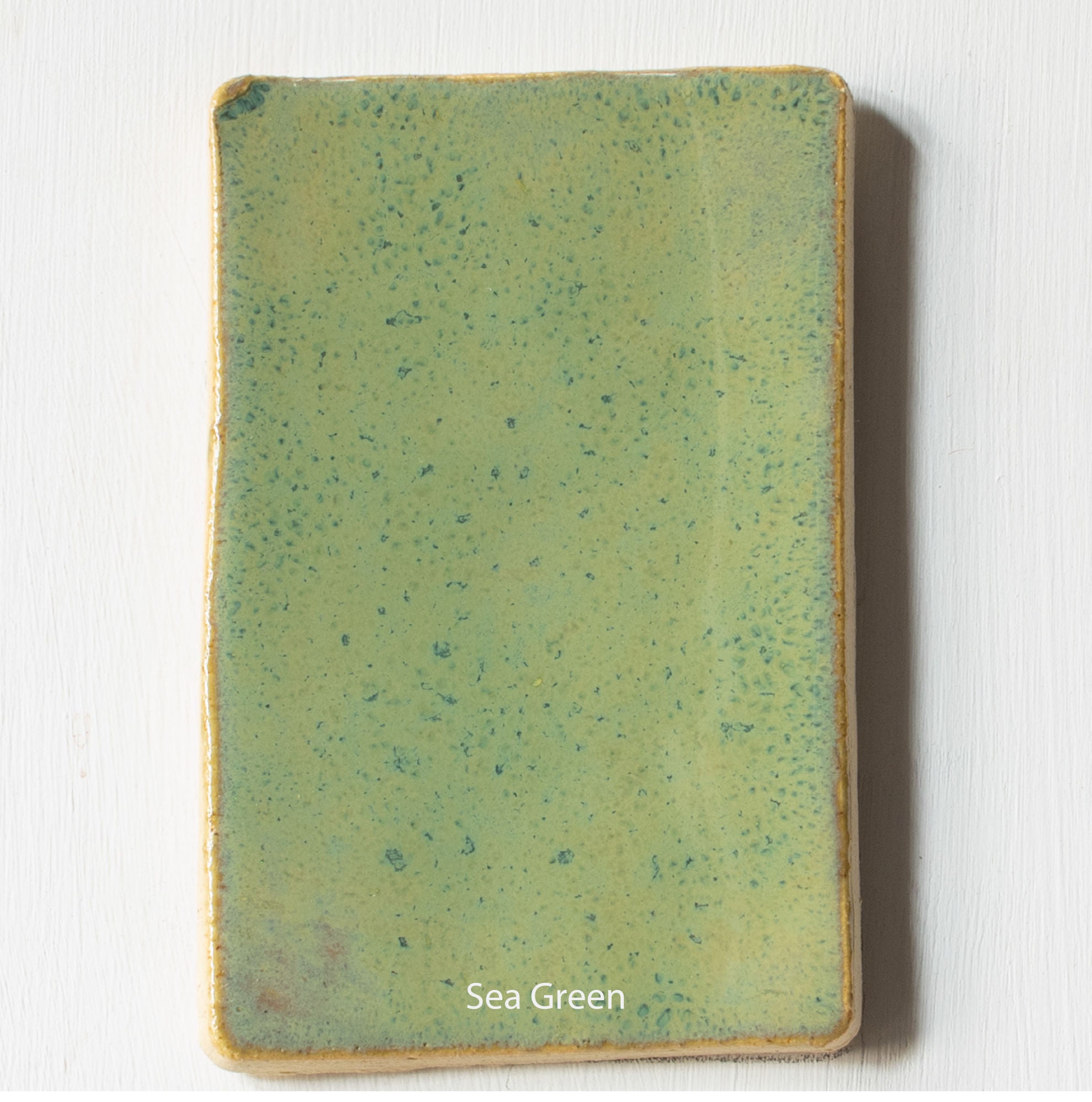 Silo' Table Lamp 1 — top view of sea green ceramic shade