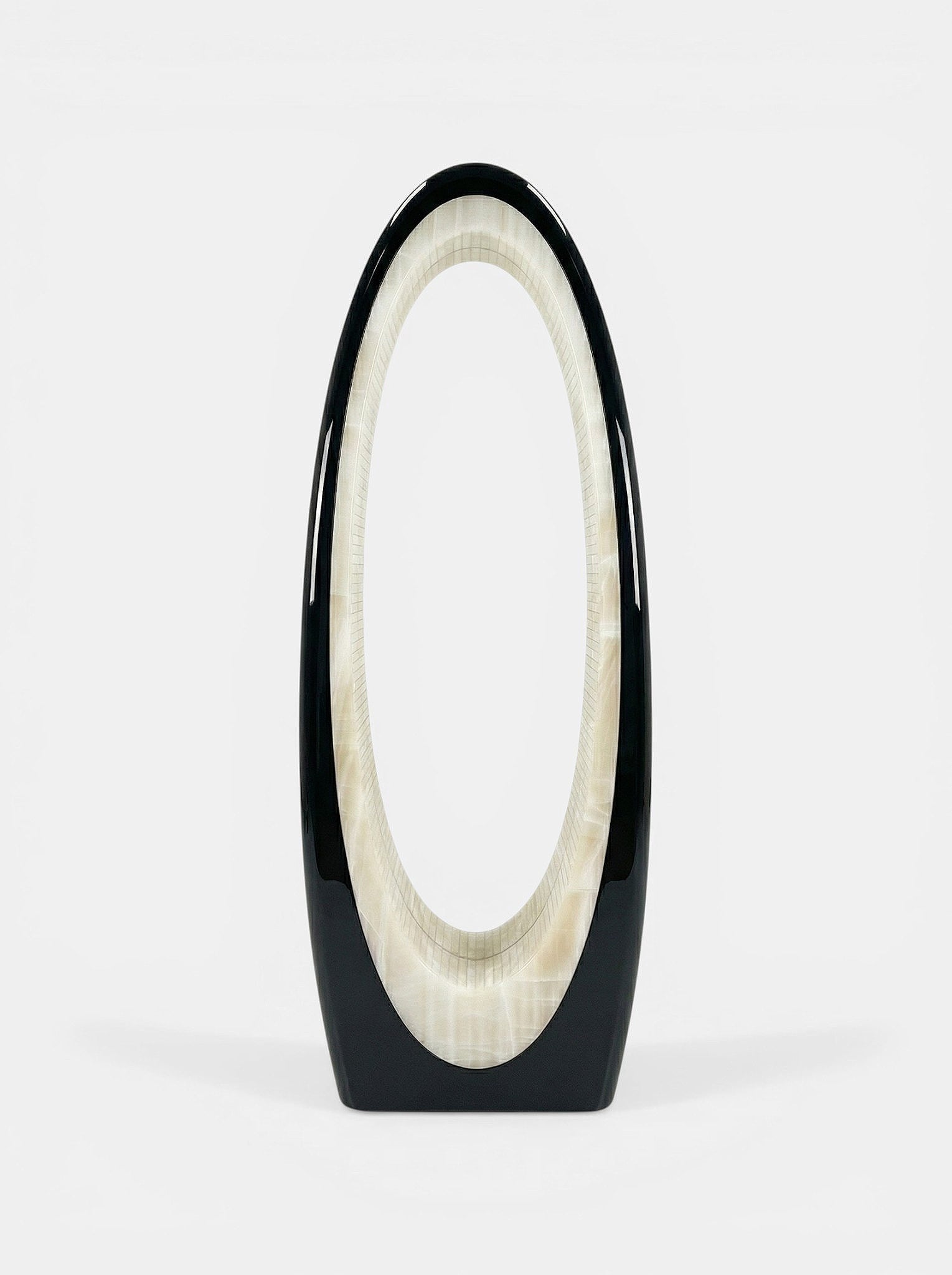 Harch Black And Vanilla Onyx Mirror — detail view