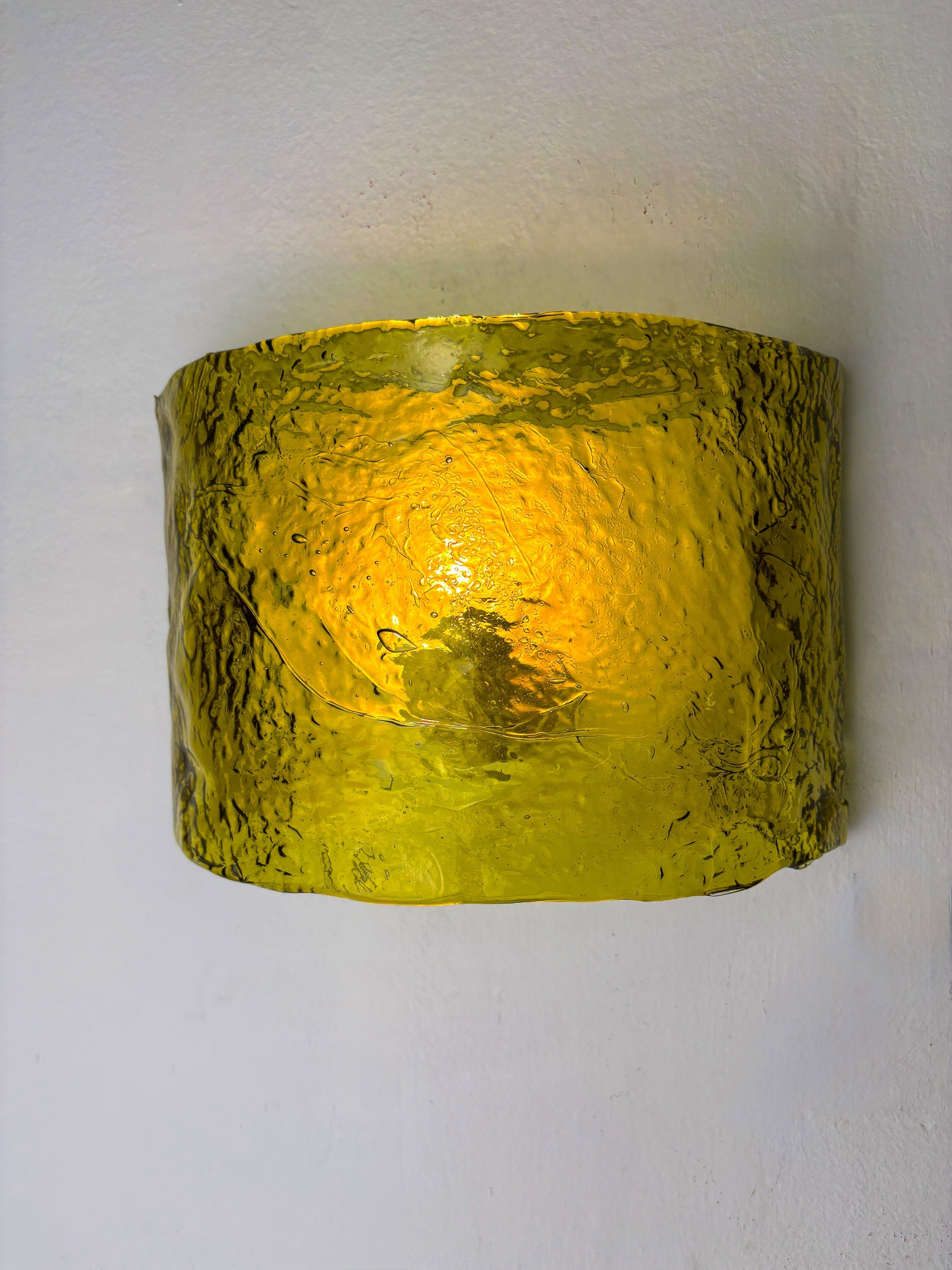 Pair of Carlo Nason for Mazzega Murano Glass Wall Sconces, Italy Circa 1970s — lifestyle setting