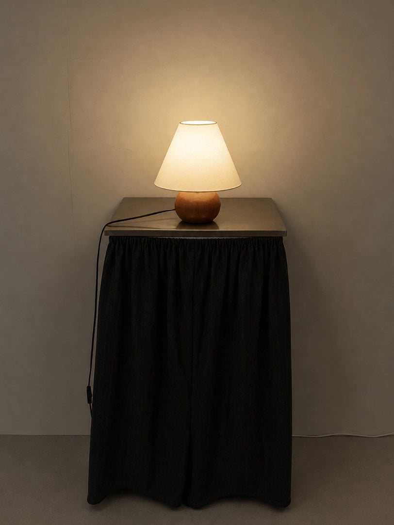 Vintage Table Lamp in Wood - 1960s French Collection — side angle