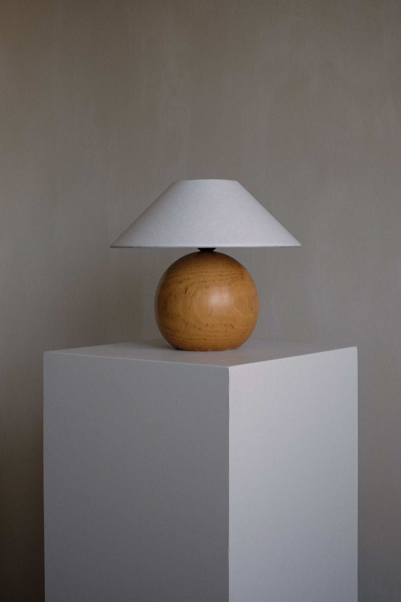 Wooden table lamp — lifestyle setting