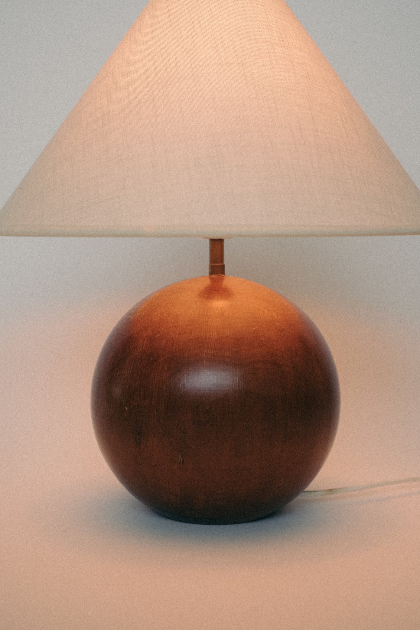 Wooden Sphere Table Lamp — alternate view