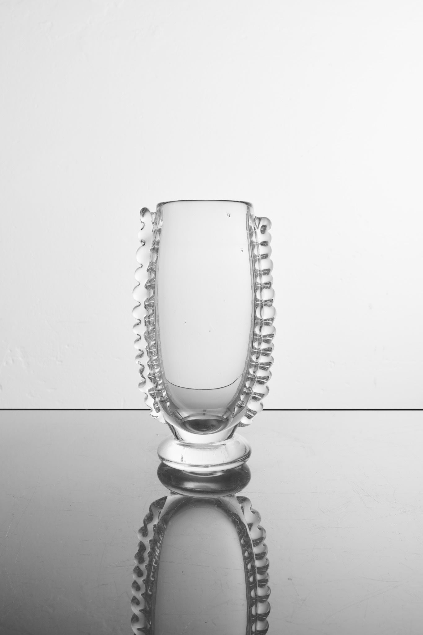 Handblown glass vase no7 — side angle
