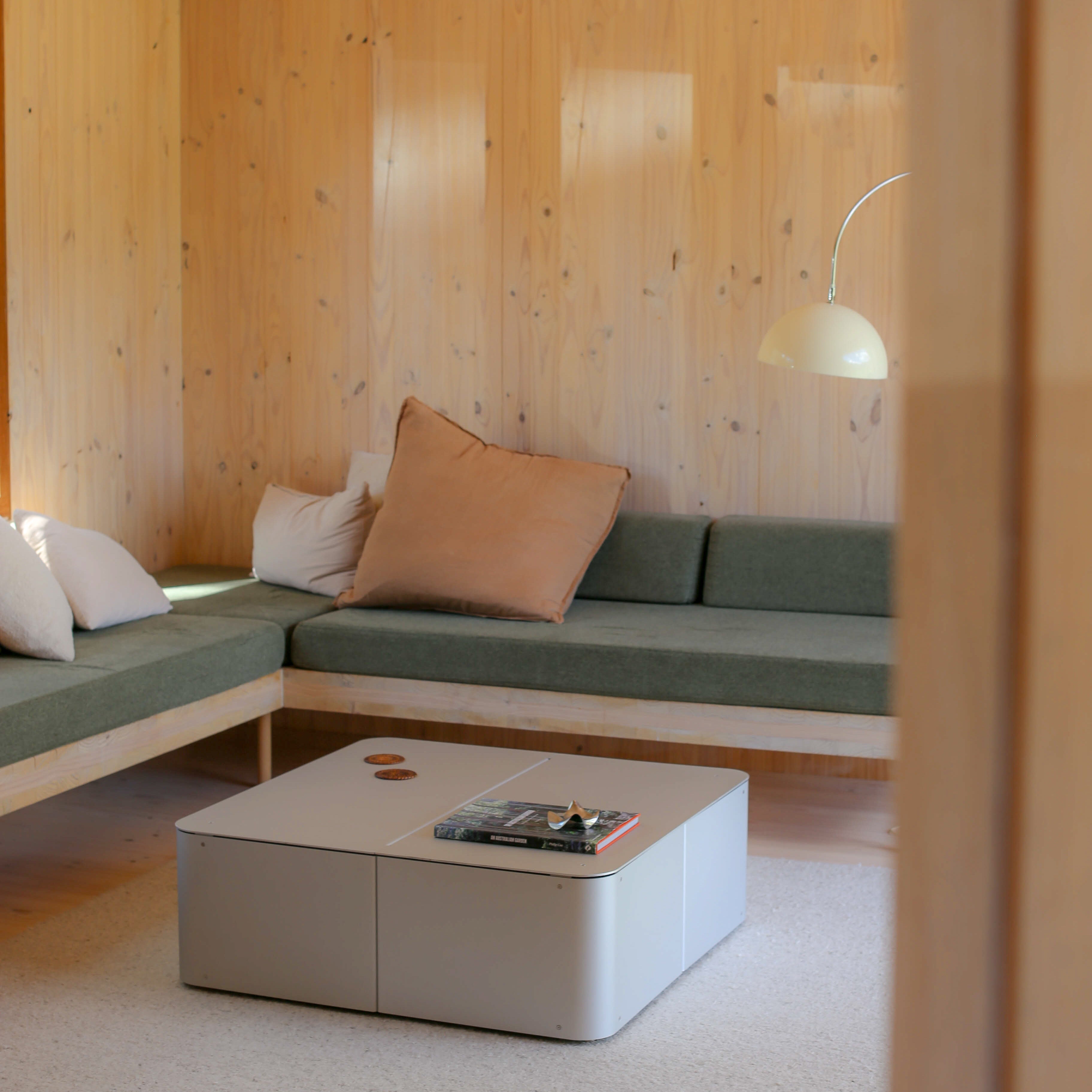 Gadroon Coffee Table in Aluminium — detail view