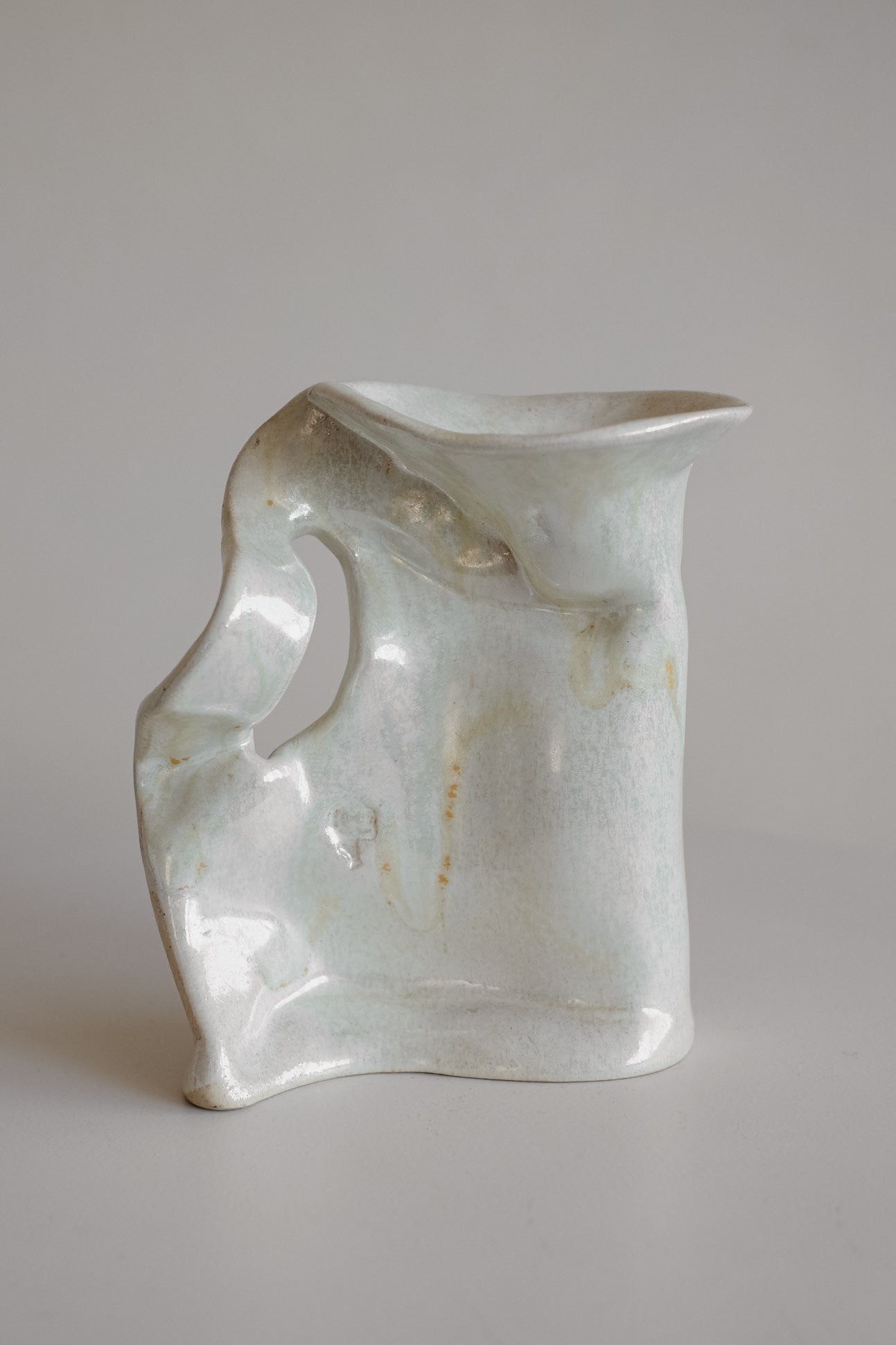 Sculptural Organic Ceramic Candle Holder — close-up