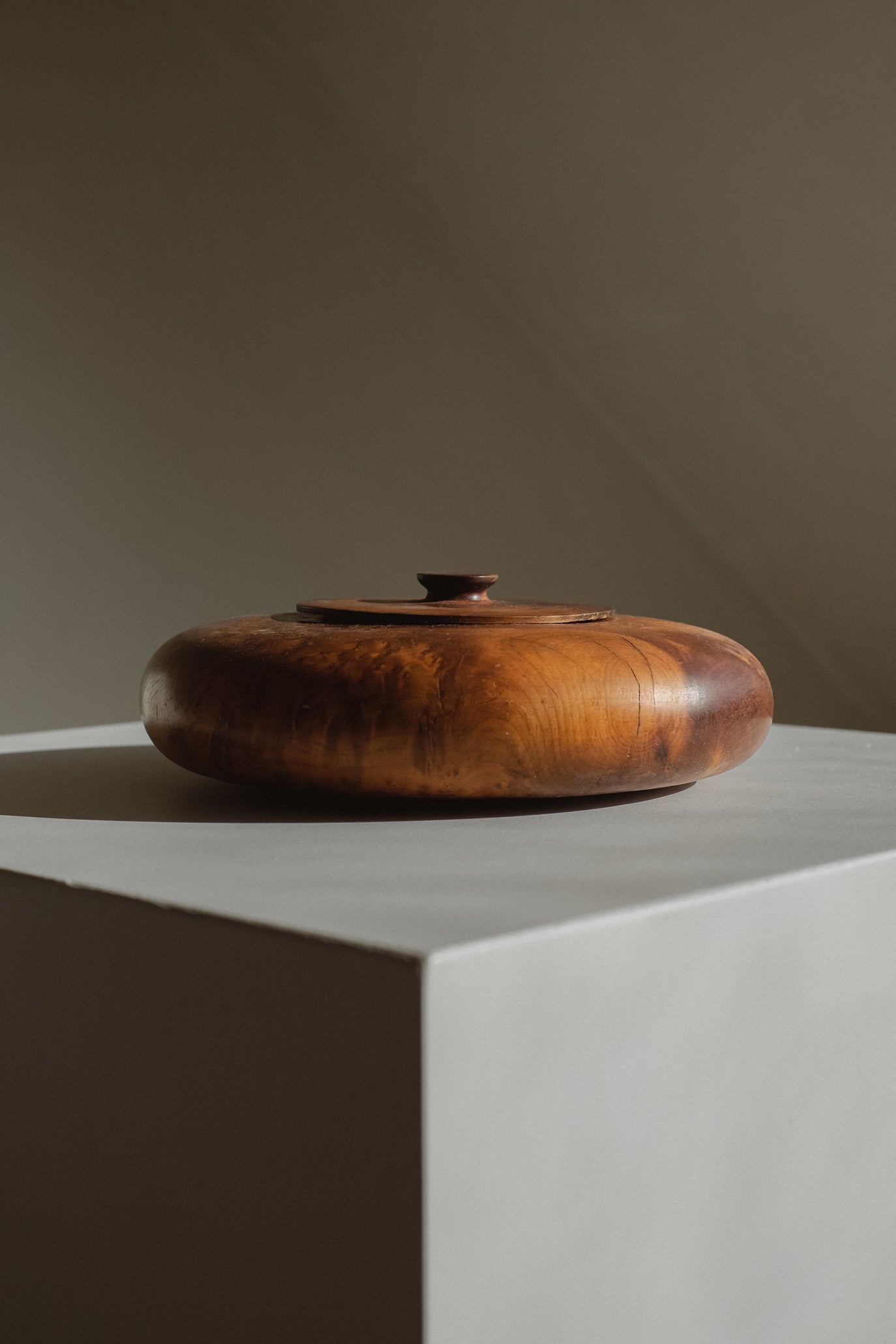Handcrafted Burl Wood Box — lifestyle setting