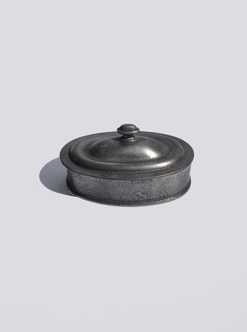 Pewter Oval Box by Les Objoies | The Oblist