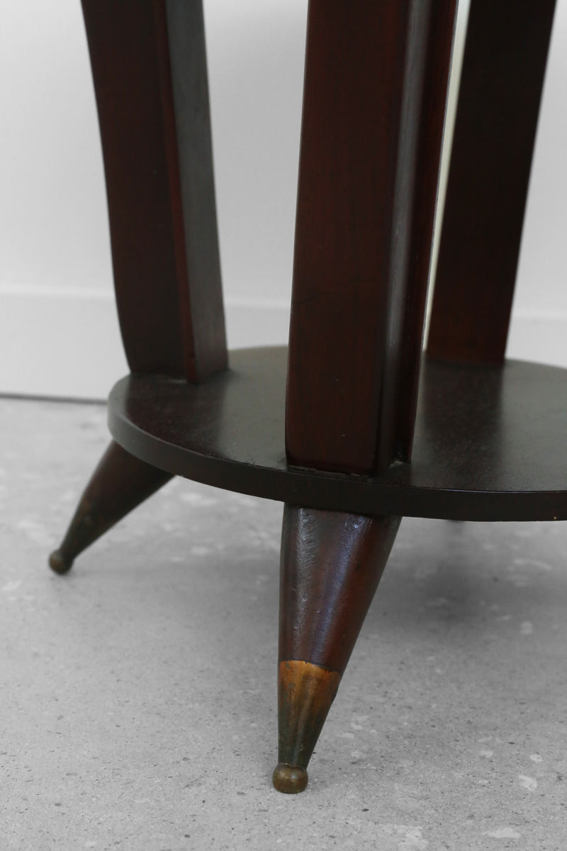 Secession Style Wood Side Table — detail view