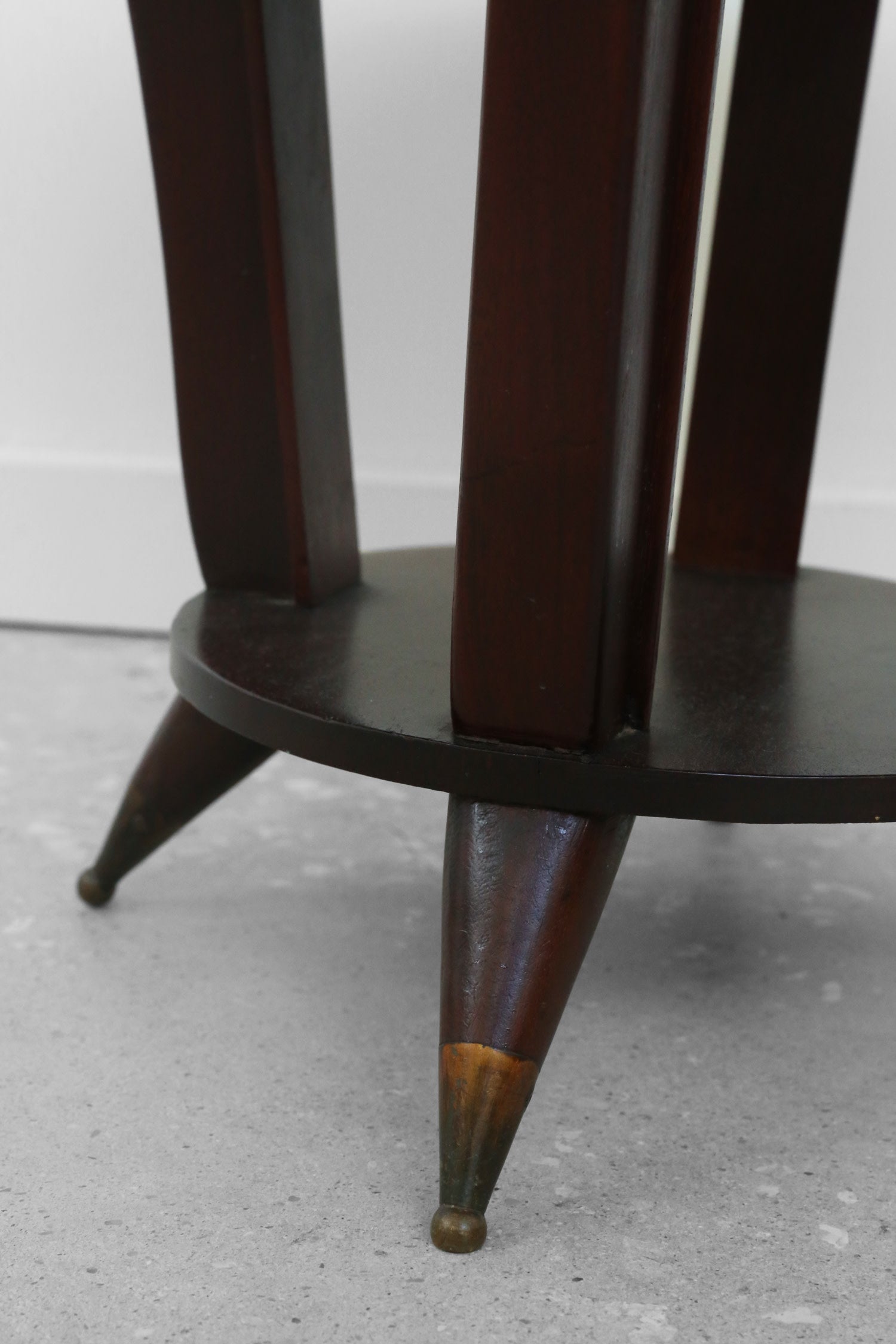 Secession Style Wood Side Table — detail view
