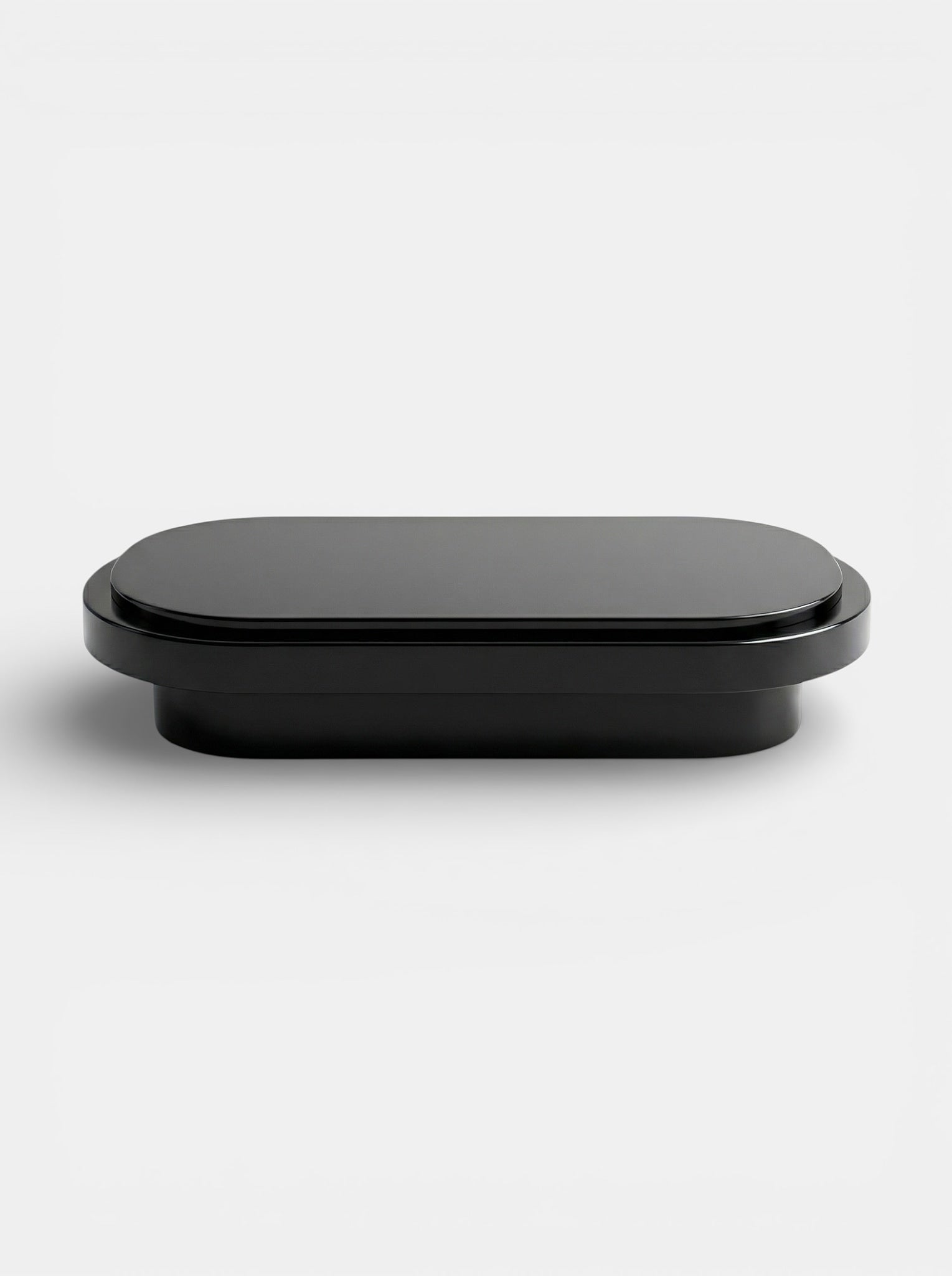 Mirage Black Lacquered Wood Coffee Table by Marbera | The Oblist — modern black finish