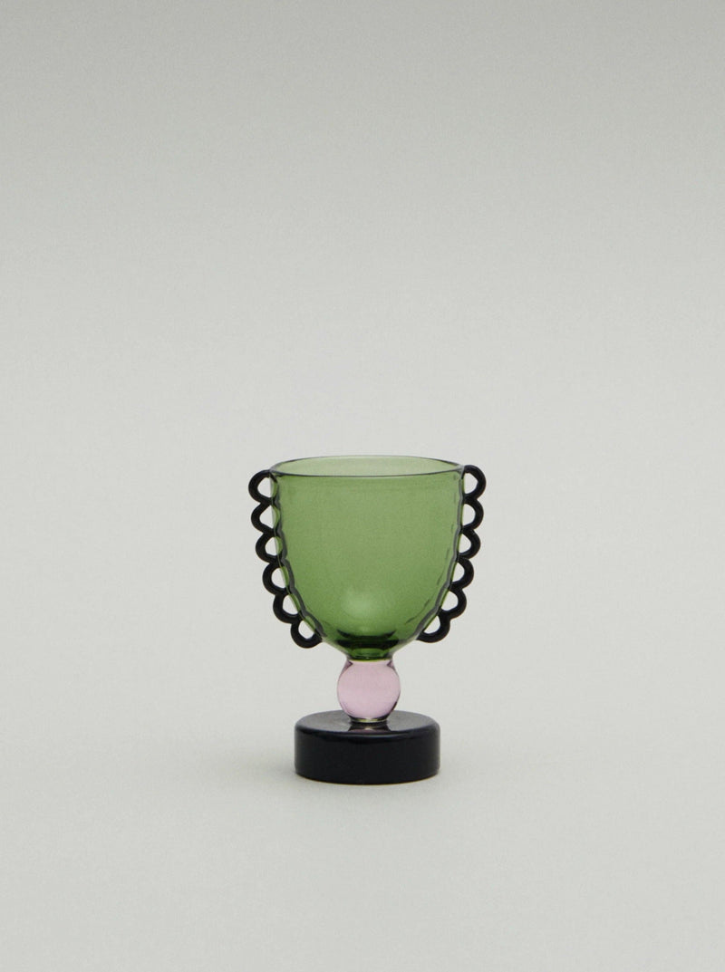 Coco Egg Cup Set by Sophie Lou Jacobsen | The Oblist — green glass, modern design