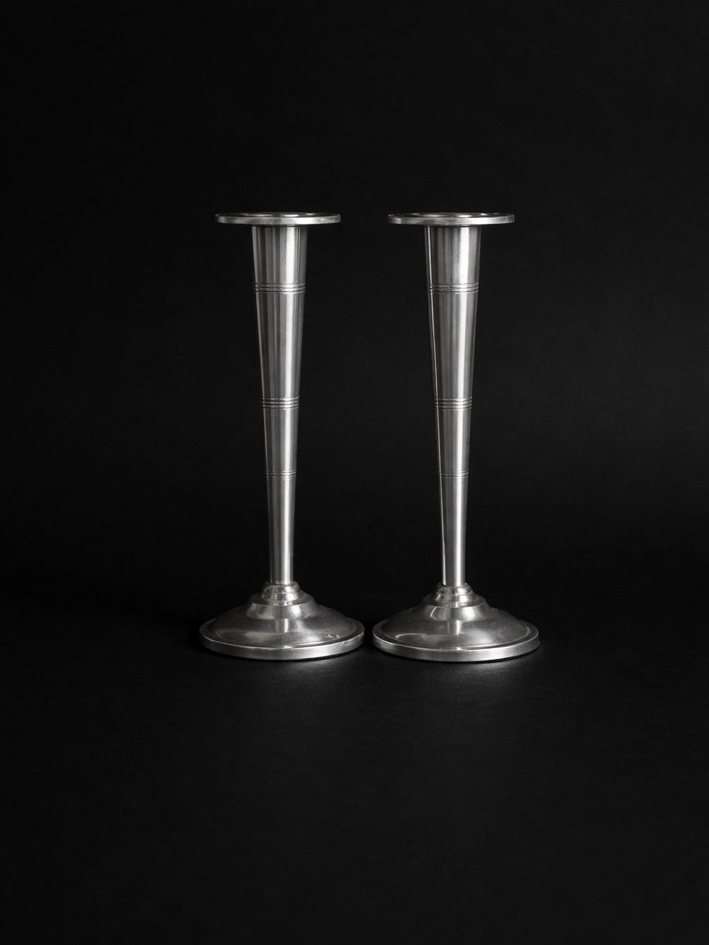 Vintage Candle Holders in Chrome - Dutch Collection — detail view