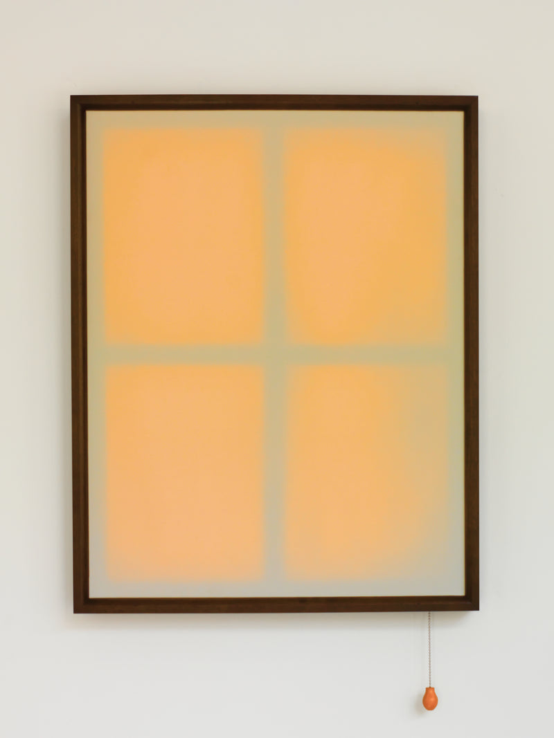 Cottage Window by Studio B. C. Joshua | The Oblist — handcrafted wood frame, warm orange glow