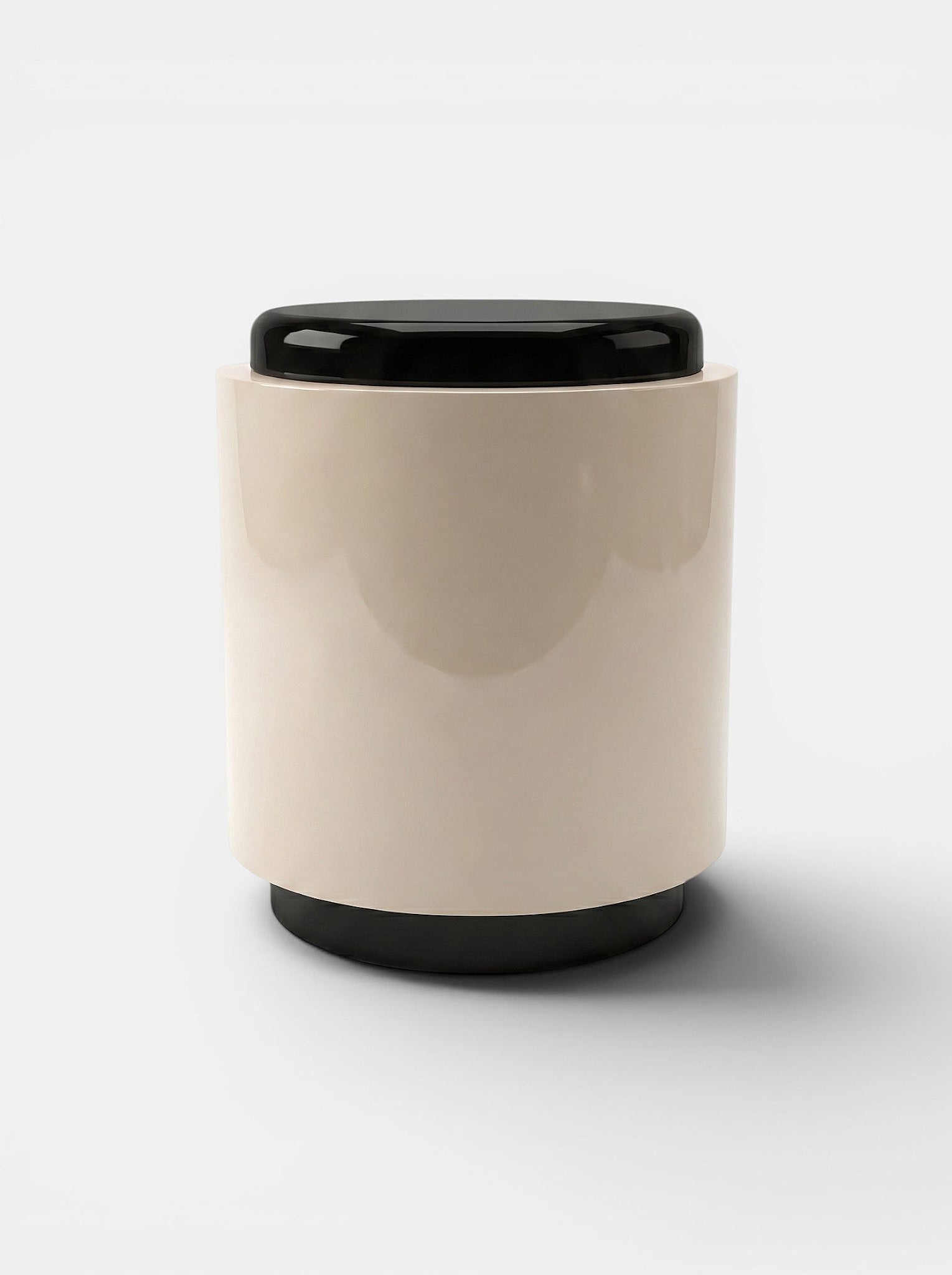 Pompon Off-White And Black — side angle