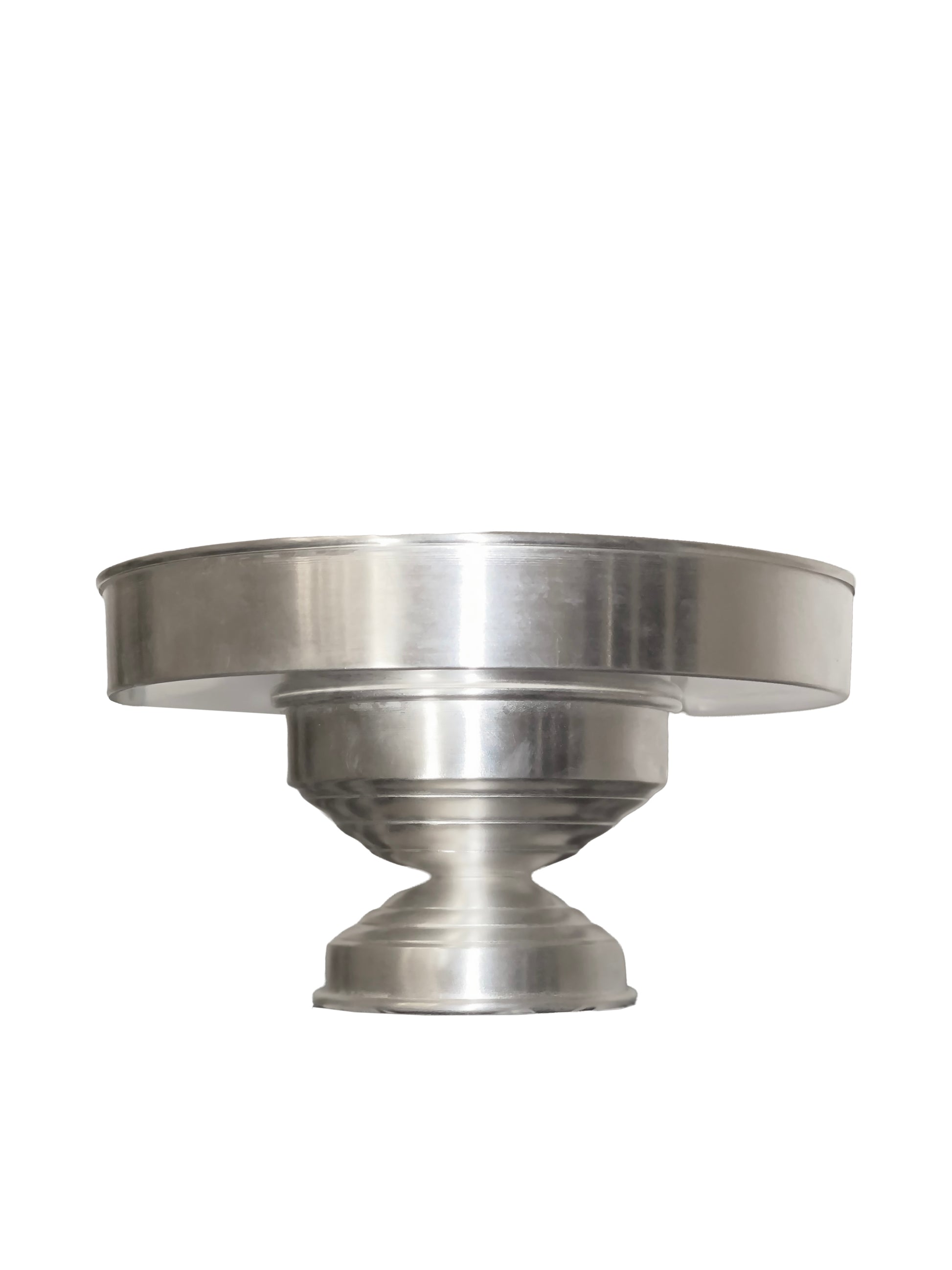 Contemporary Bowl Silver Plated — underside view highlighting smooth metallic finish