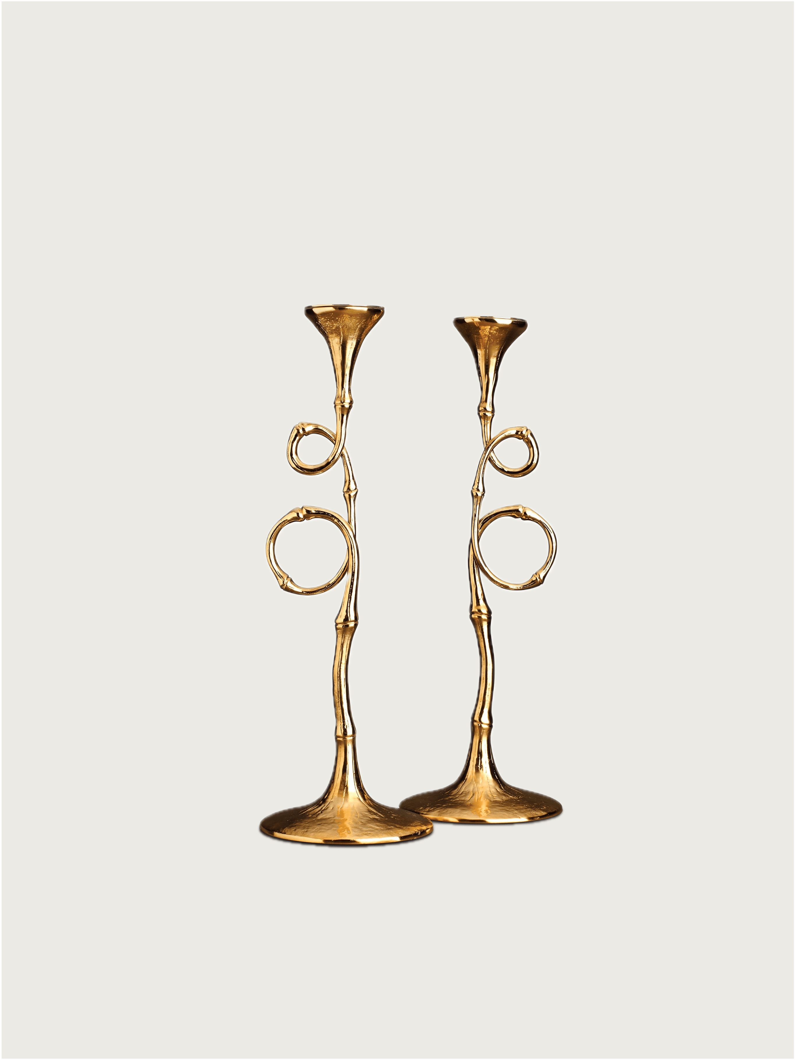 Evoca' Candleholders - Set of 2 by Lobjet | The Oblist — handcrafted brass design