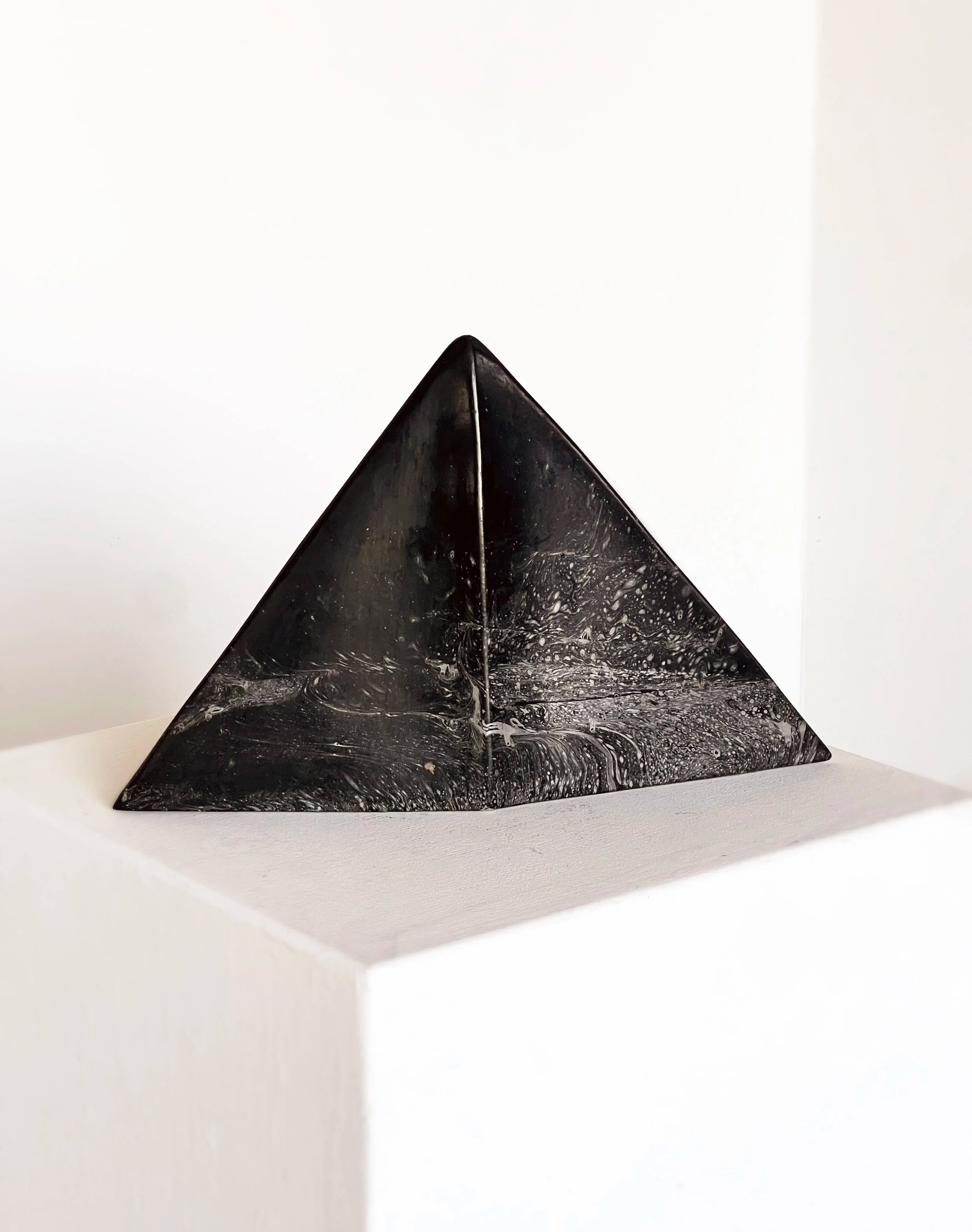 Monochrome Pyramid Vase — detail view