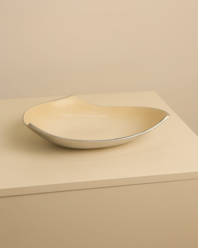Large aluminum Galassia vide-poche tray by Brandani 1980s