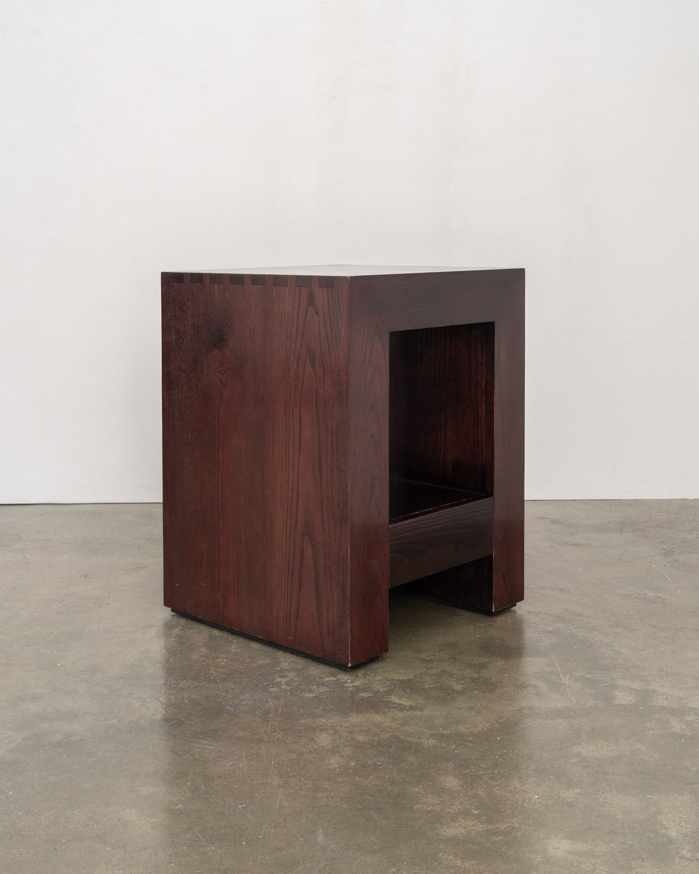 Postmodern Ash Cabinet, c.1980 — angled view on concrete floor
