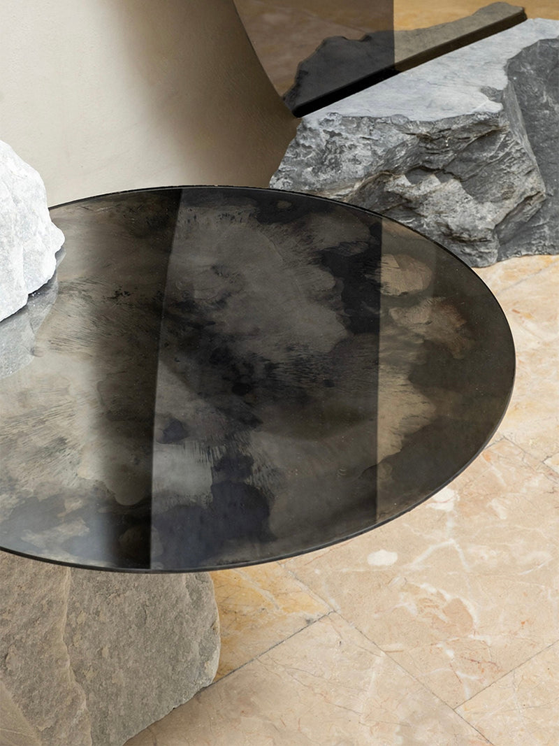 Cloud Mirror Side Table — close-up of reflective glass surface
