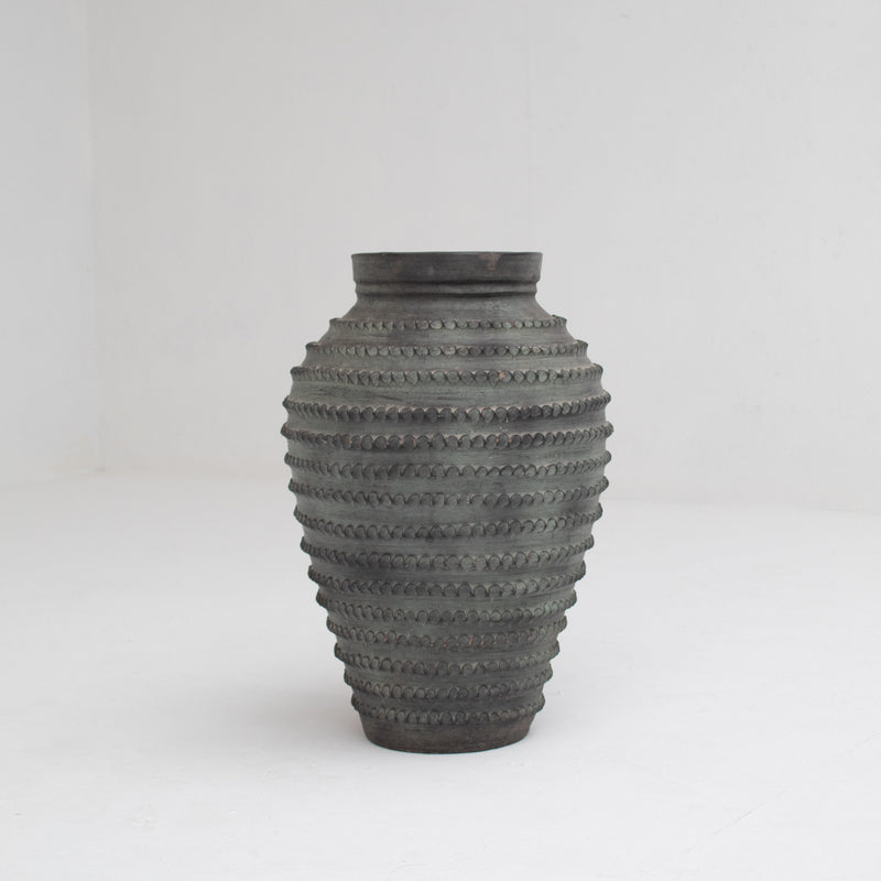 Mid-Century Terracotta Vase from Partenon Manufacture — detail view