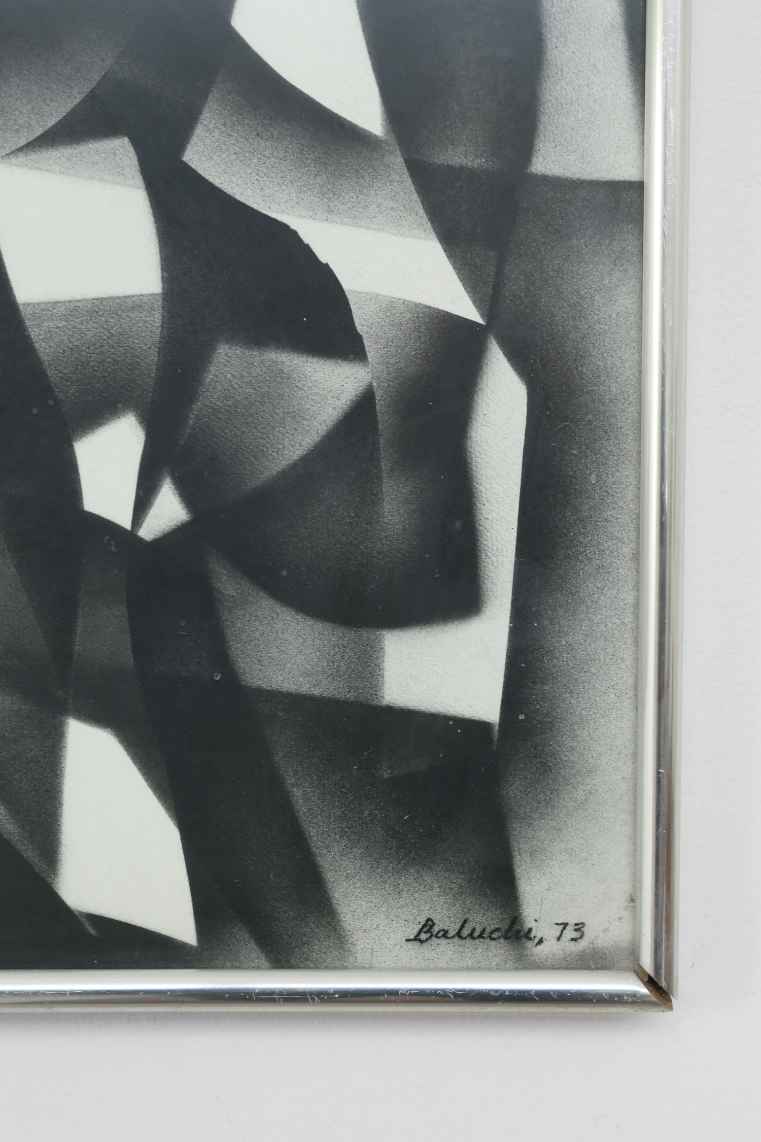 Abstract Composition, Signed 1973 — side angle