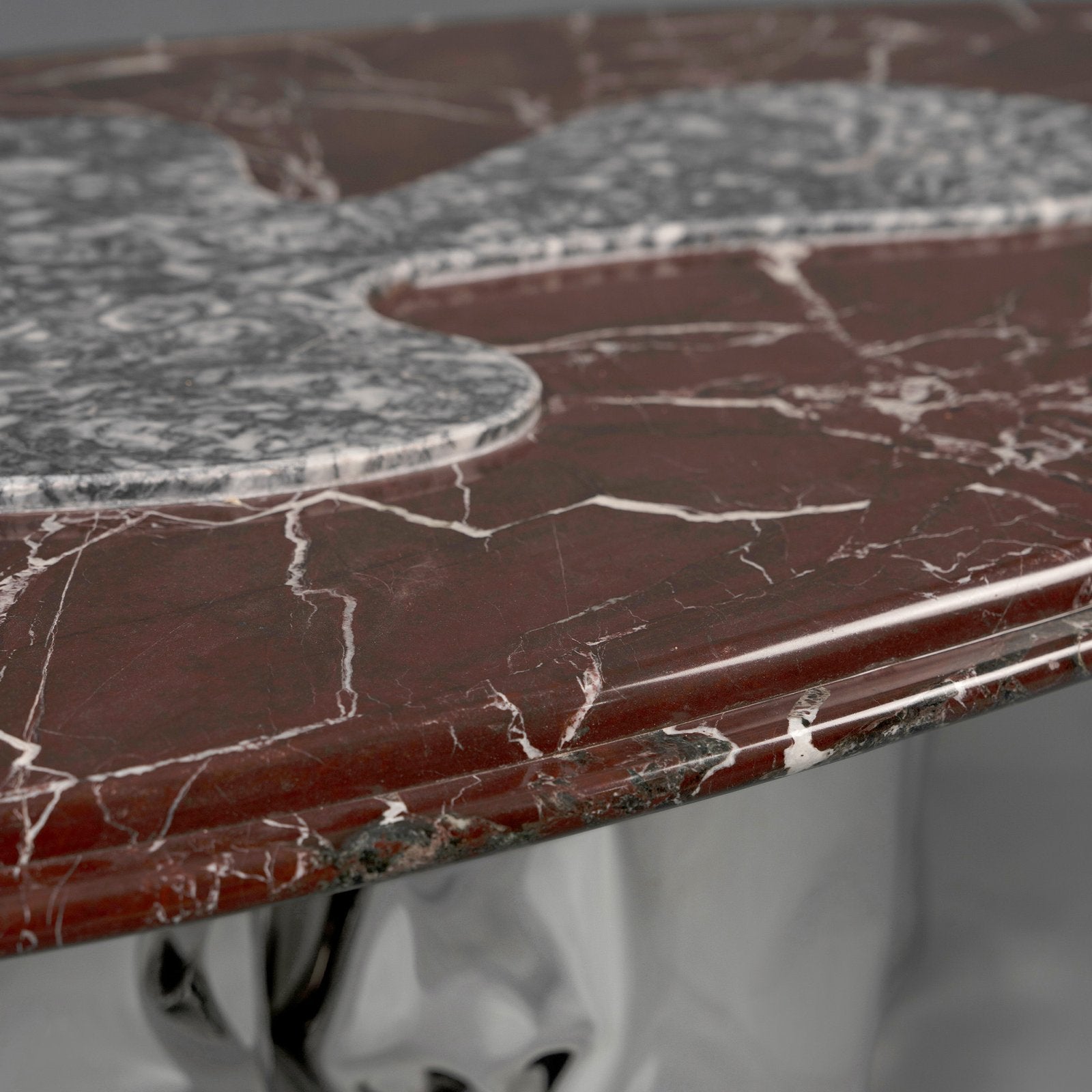Steel and Stone Coffee Table - Reverie Series by Nitush Aroosh — detail view