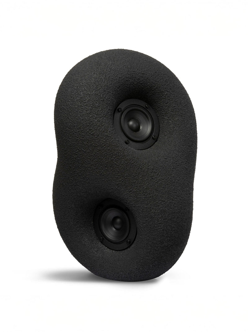 Acoustic Sculpture Black - Bluetooth — close-up of textured black surface