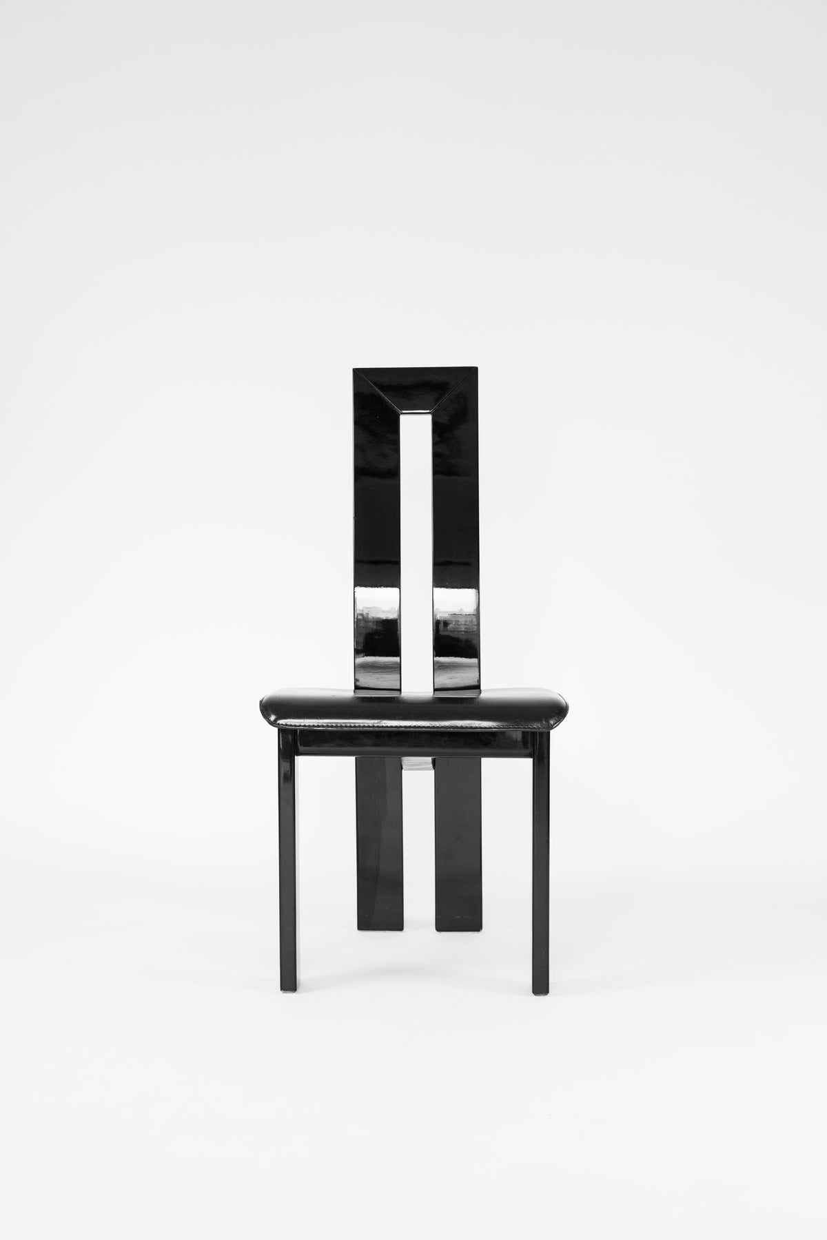 Set of 4 Postmodern Chairs by Pietro Constantini - Italy 1980s — side angle