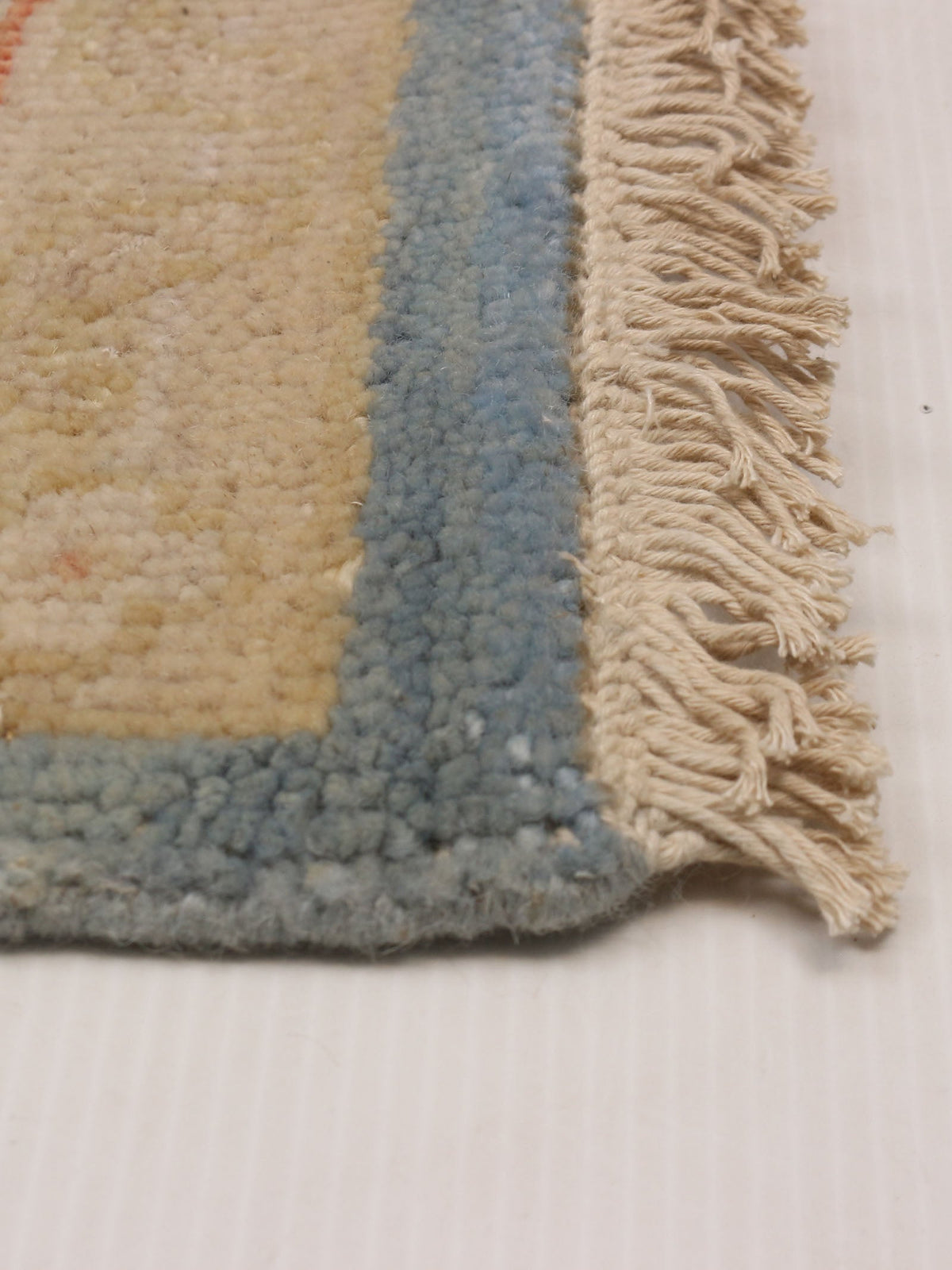oushak rug in wedgewood 241 x 310 cm — side angle