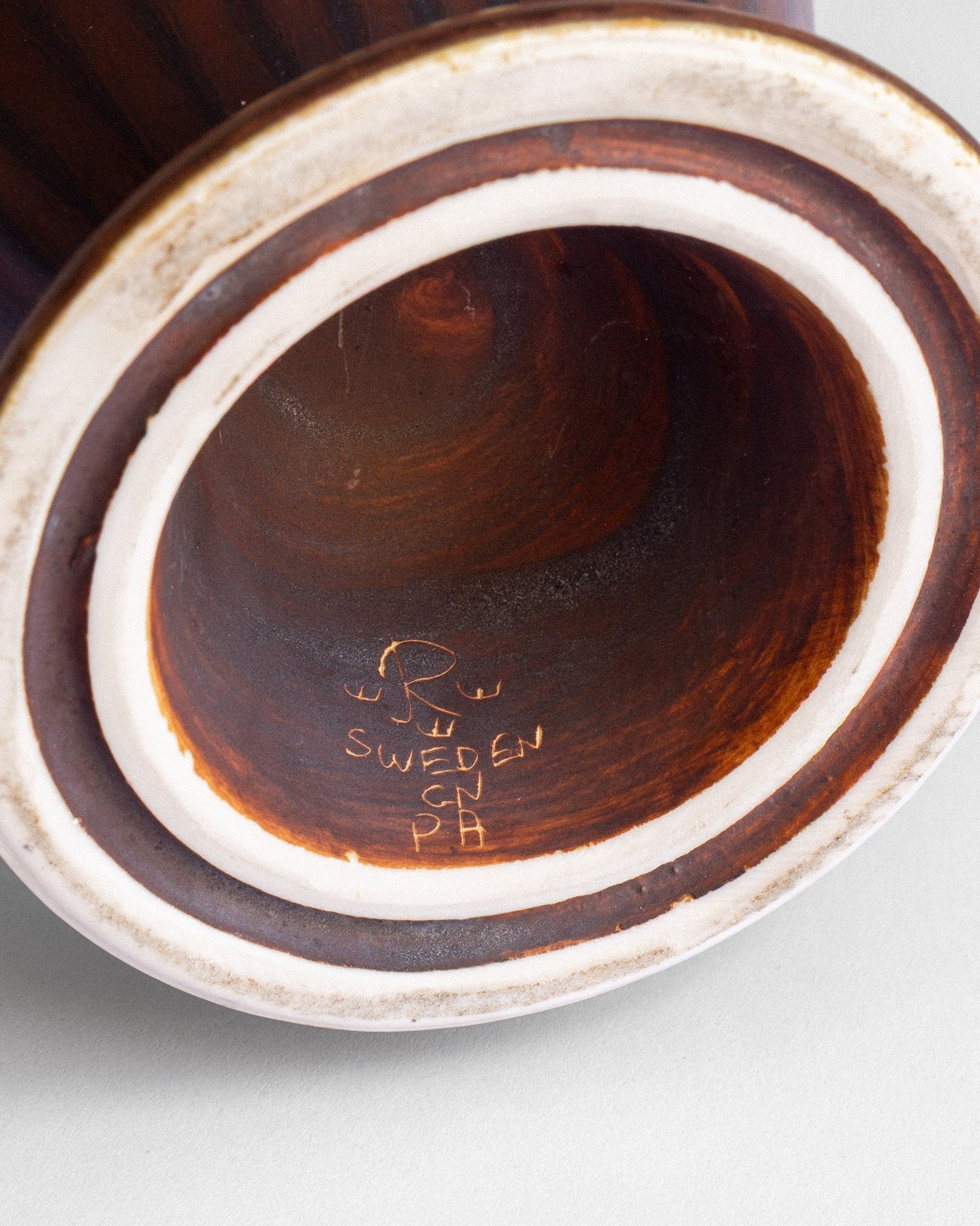 XL Decorative Stoneware Pitcher by Gunnar Nylund for Rörstrand, Sweden, 1950s — close-up