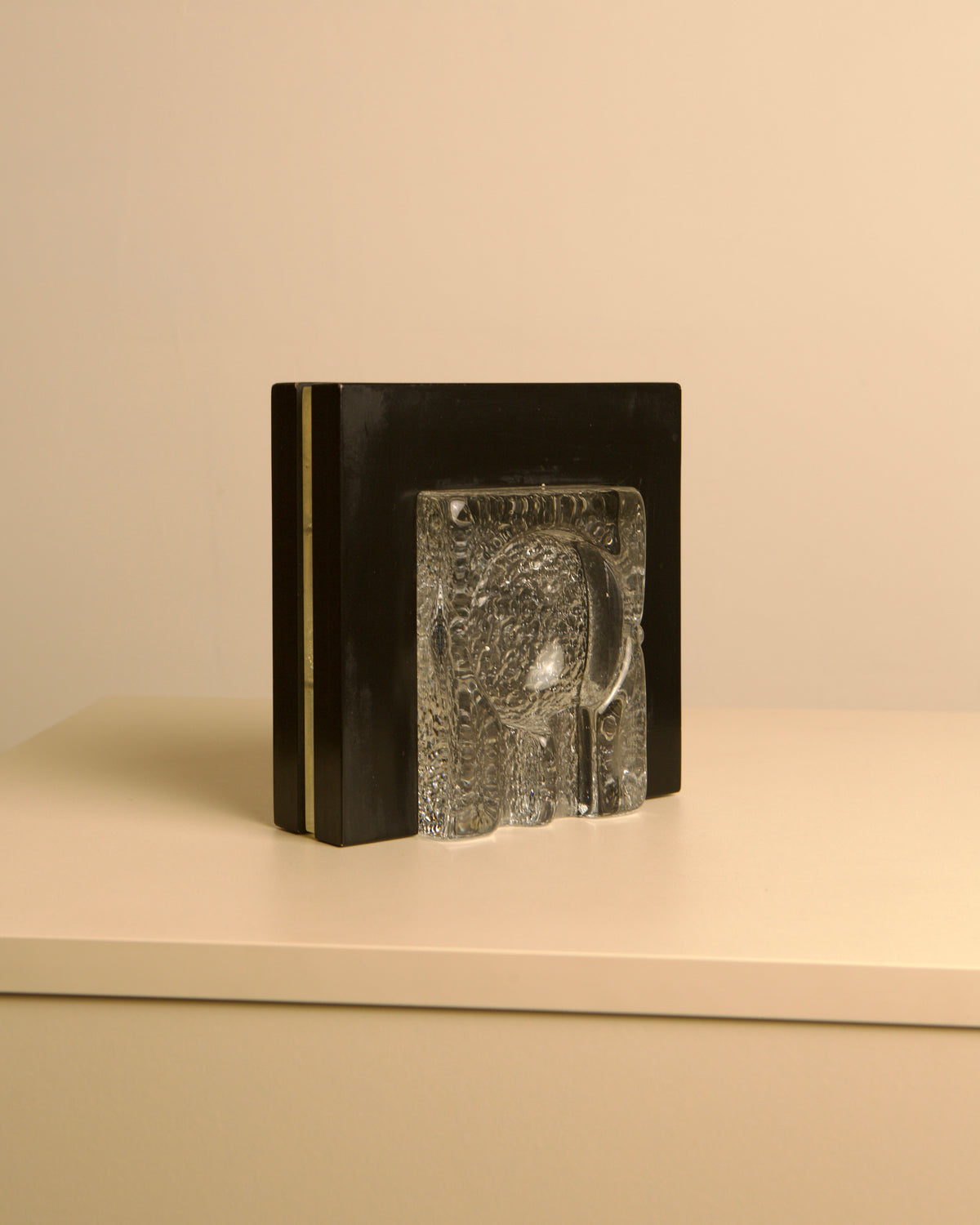 Italy, 1960s. Rolled brass, worked flat with an almost architectural rigour, marks a momen — close-up