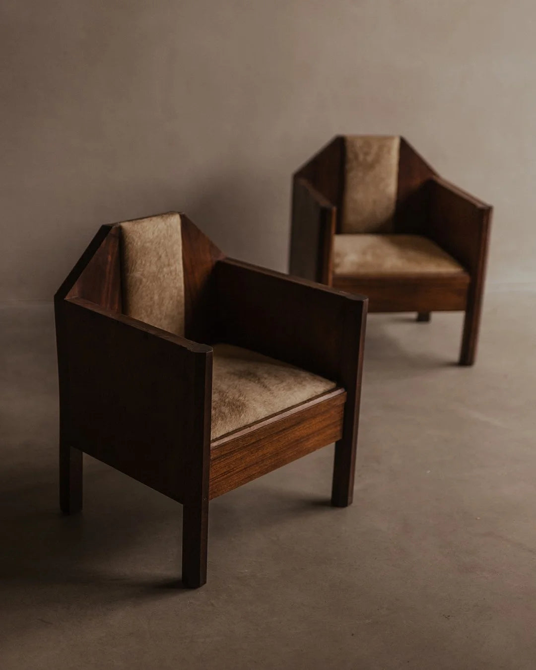 Art déco français - Paire de fauteuils en bois