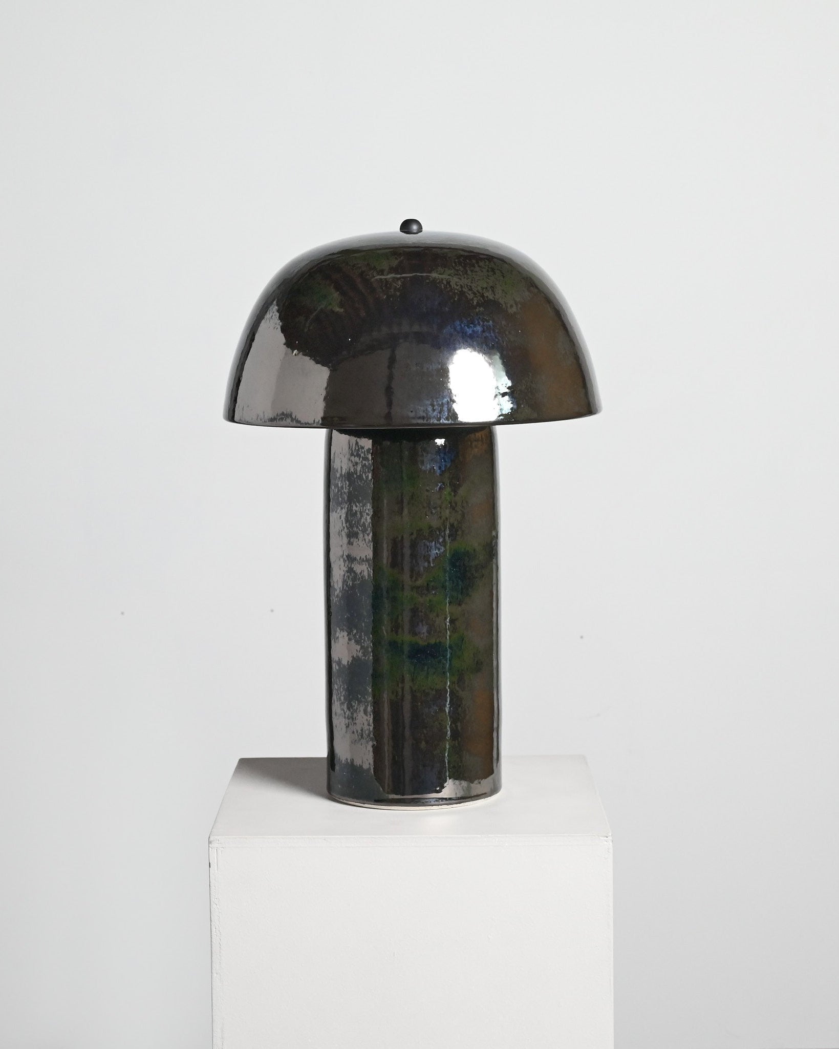 Tera Lamp Dark Chrome by Ceramicah | The Oblist