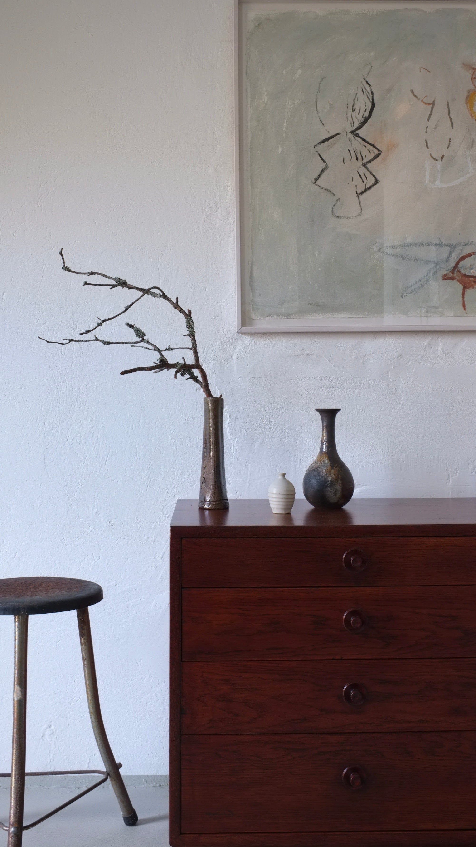 Chest of Drawers by Borge Mogensen for Karl Andersson's, Denmark 1950s — styled with vases on wooden surface