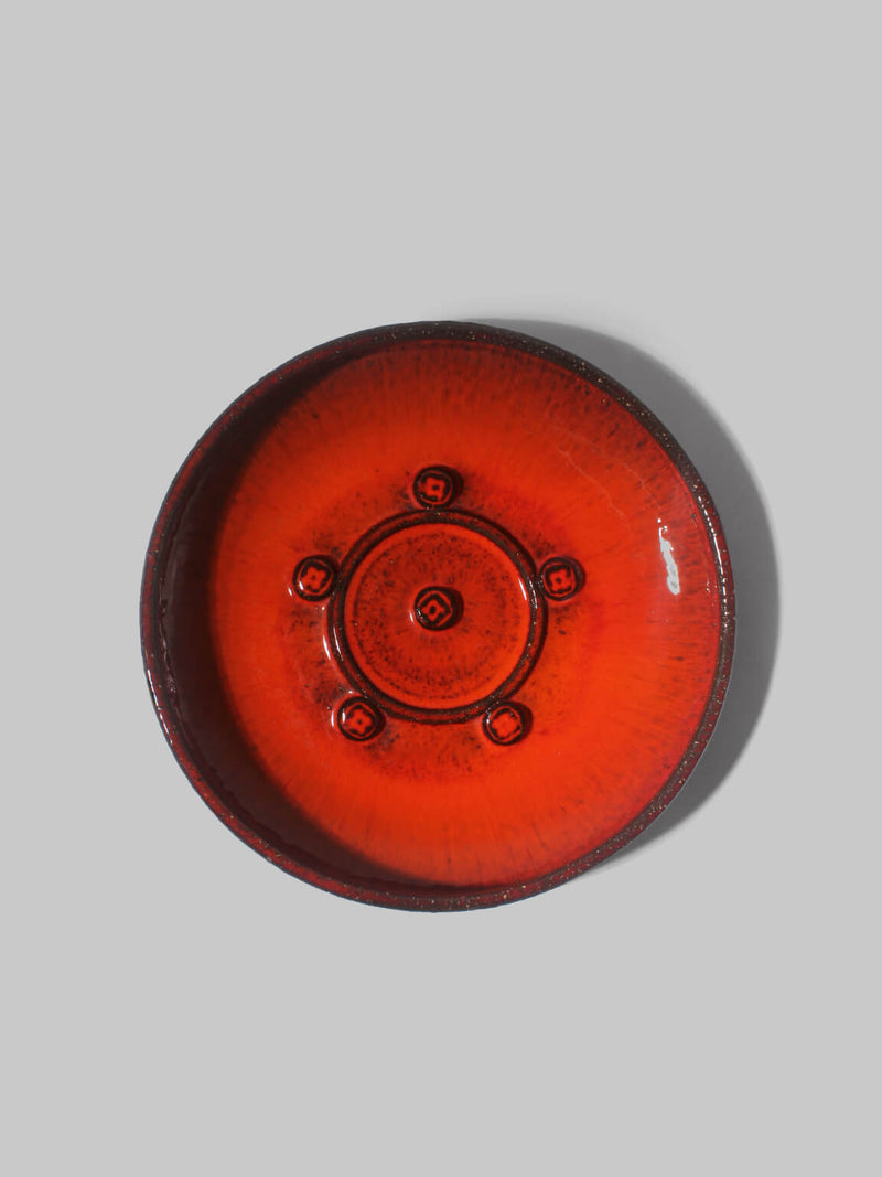 Holbæk Orange Glaze Stoneware Bowl, 1960s, Denmark by Vintage Stories | The Oblist