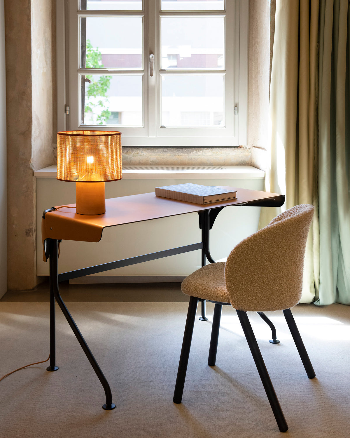 Sonora Rattan Table Lamp — close-up